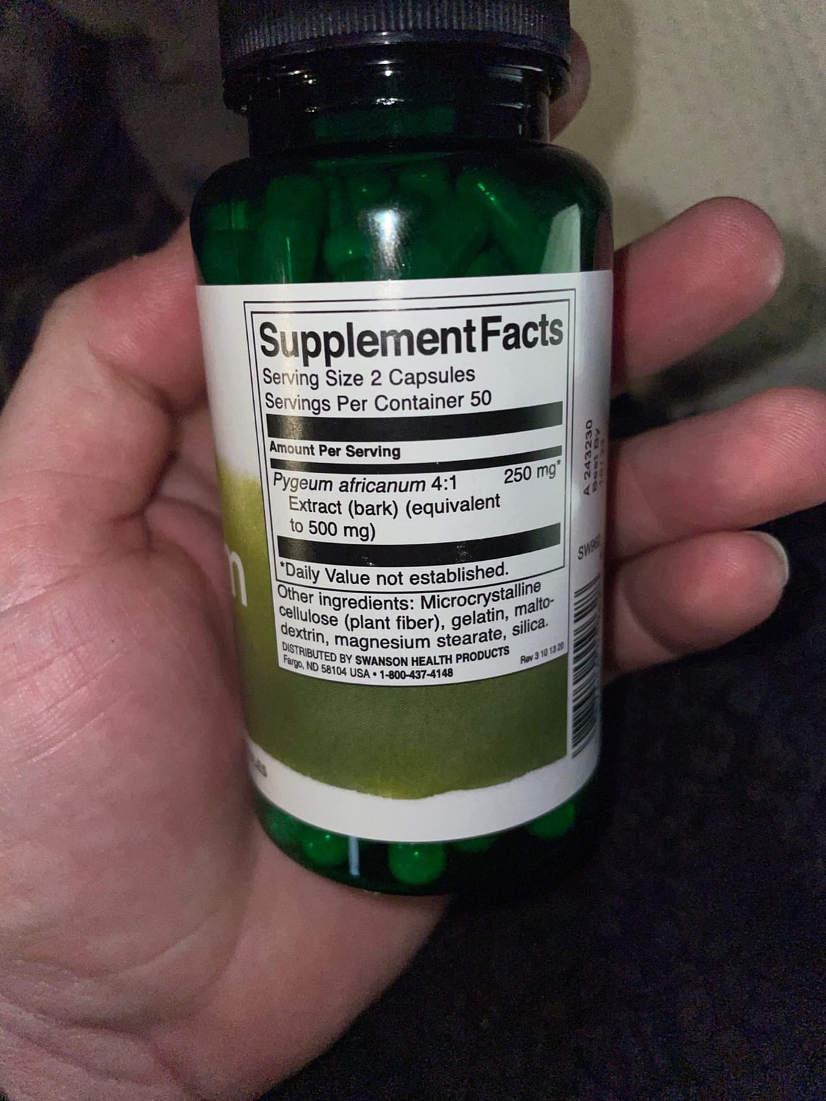 Swanson Pygeum Herbal Supplement, 400 mg, 120 Capsules customer photo 2