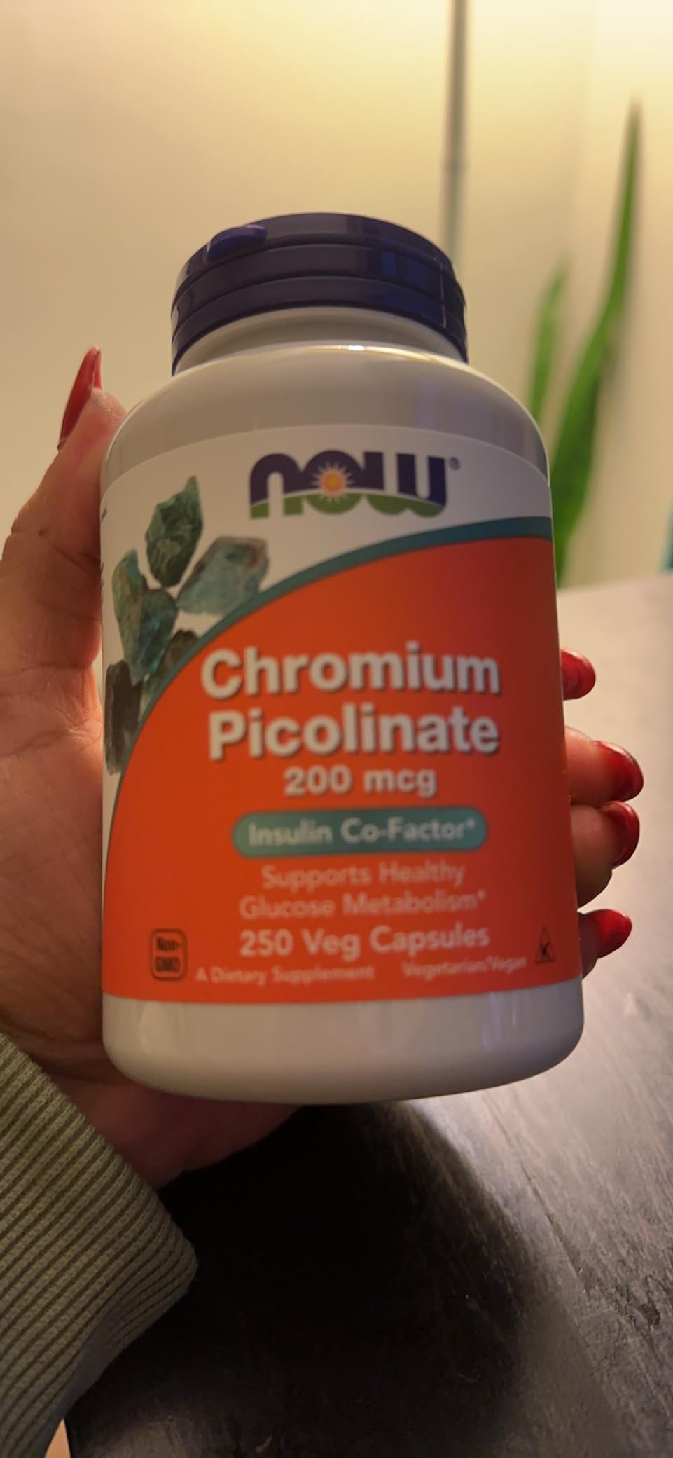 NOW Supplements, Chromium Picolinate 200 mcg, 250 Veg Caps customer photo 2