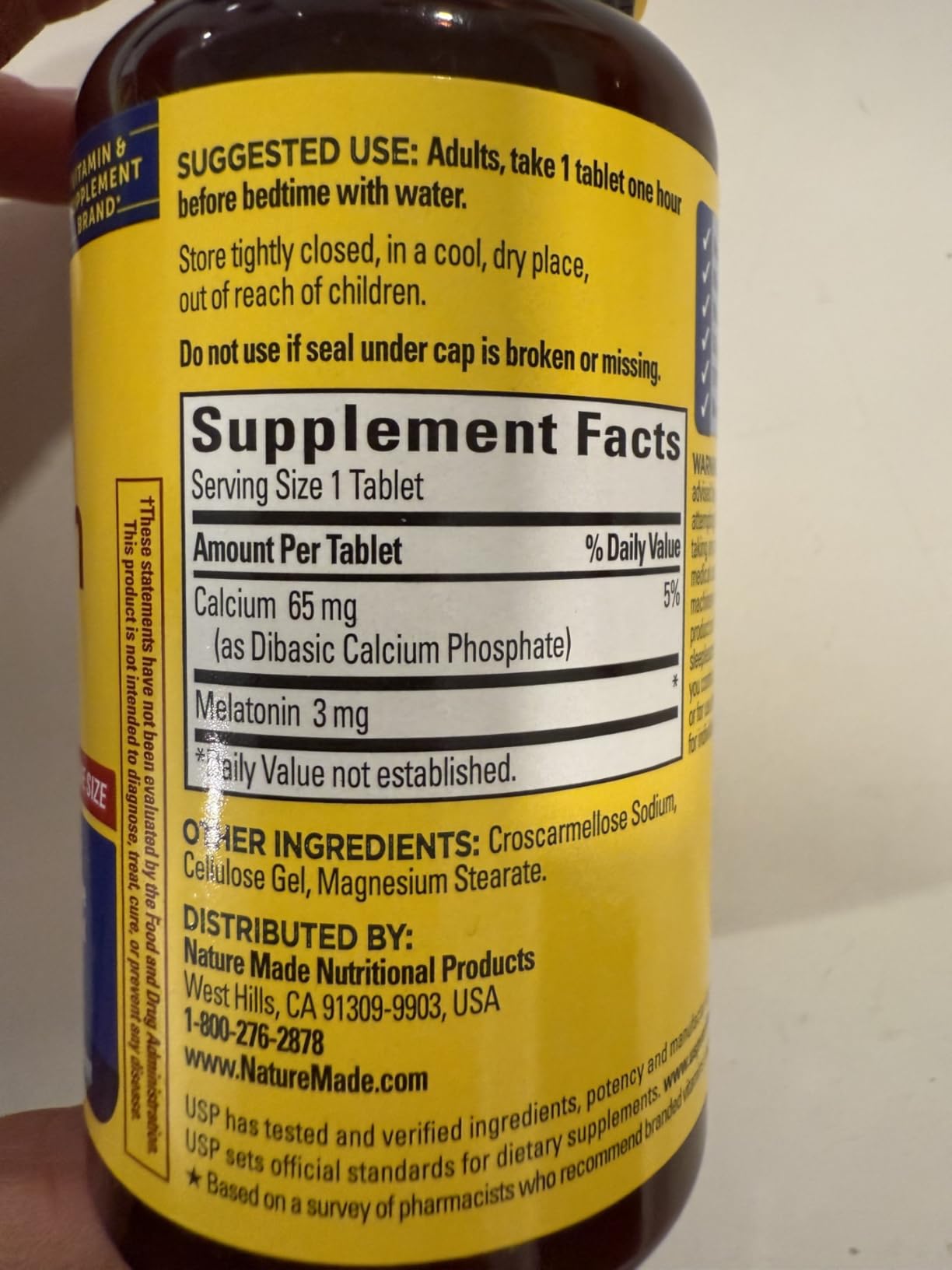 Nature Made Melatonin 3mg Sleep Aids for Adults, 240 Tablets customer photo 1