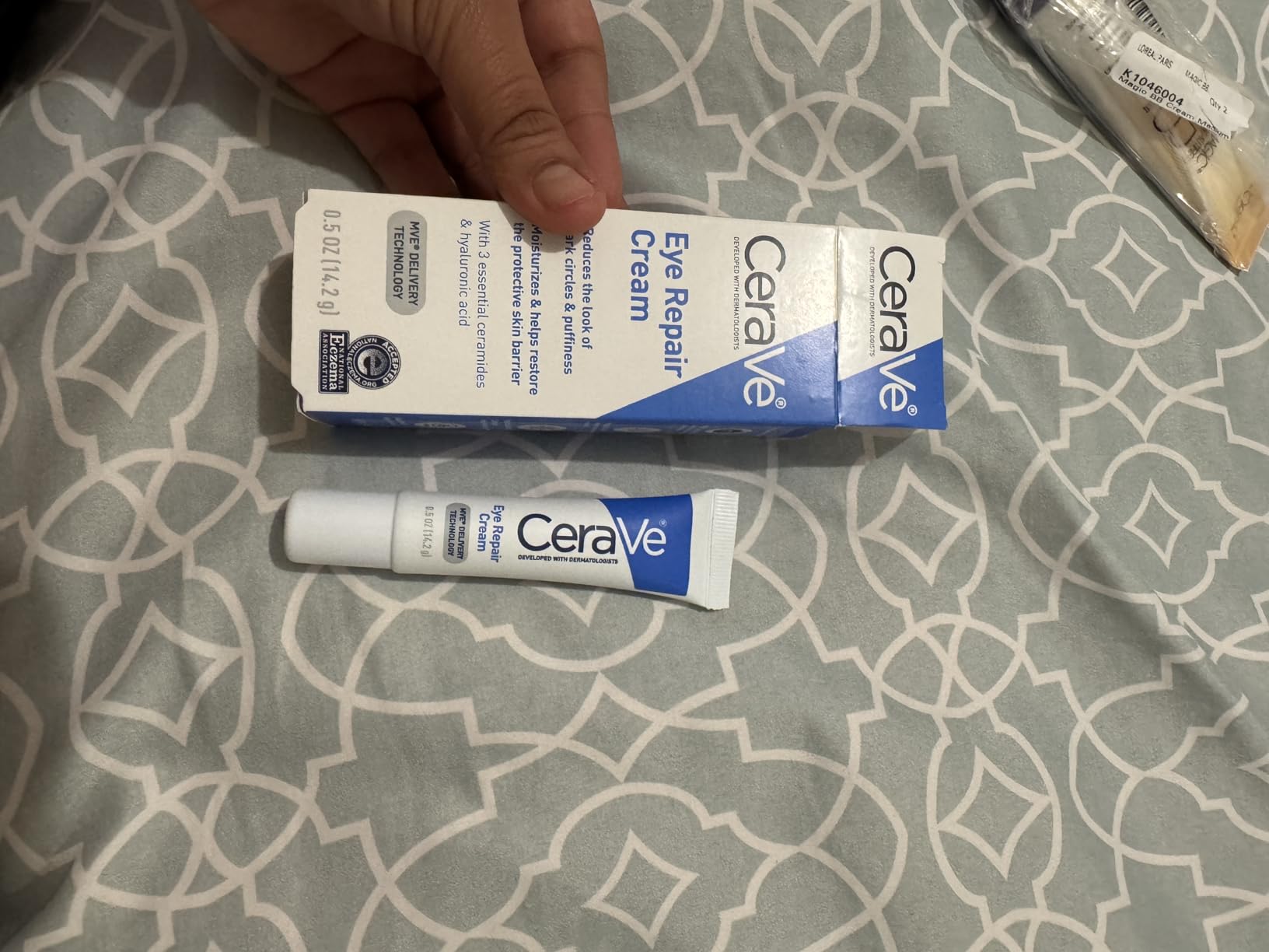 CeraVe Eye Repair Cream, Hyaluronic Acid Eye Cream for Dark Circles, 0.5oz customer photo 1