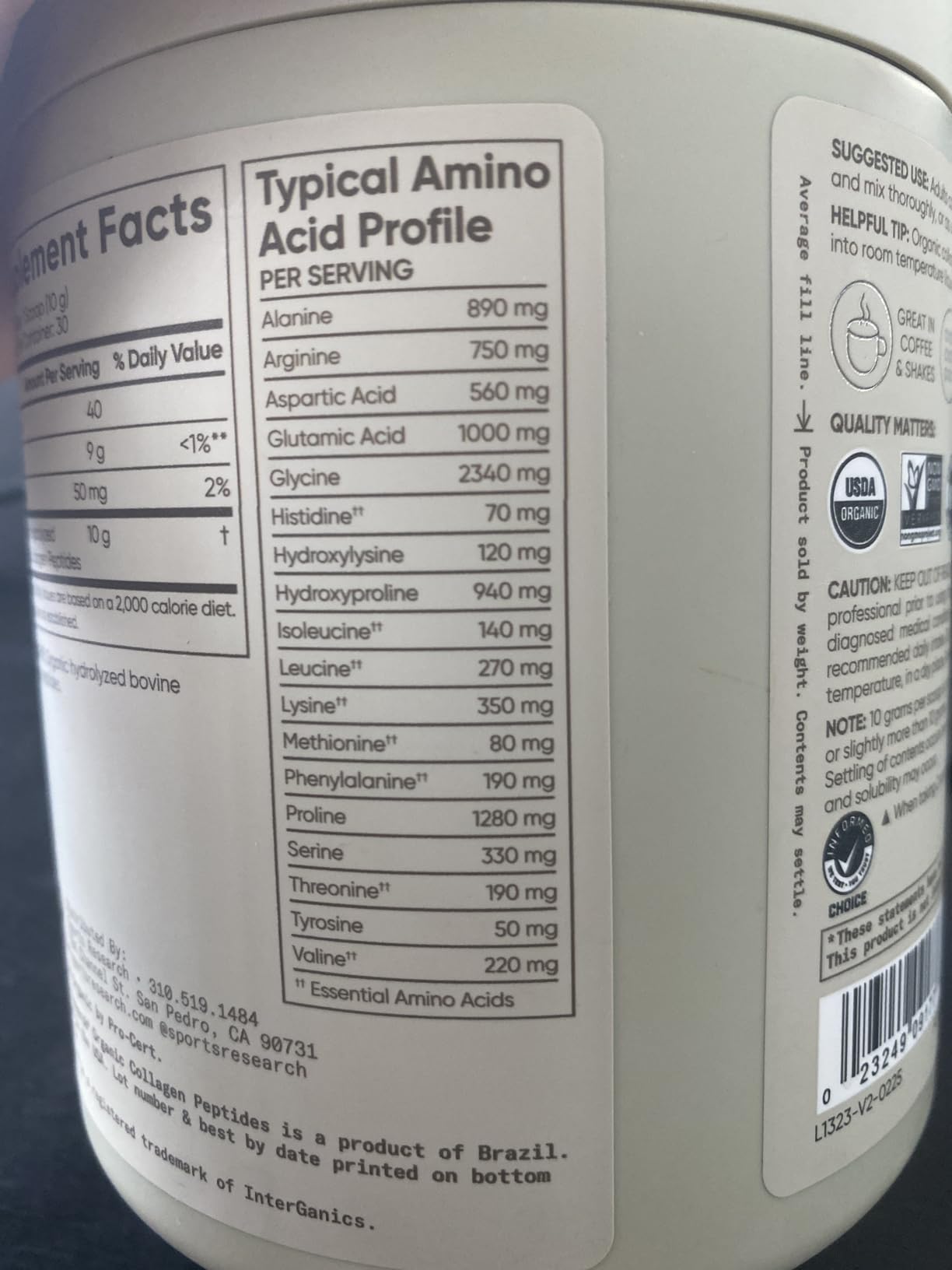 Sports Research® Collagen Peptides Protein Powder 16oz (Unflavored) customer photo 2