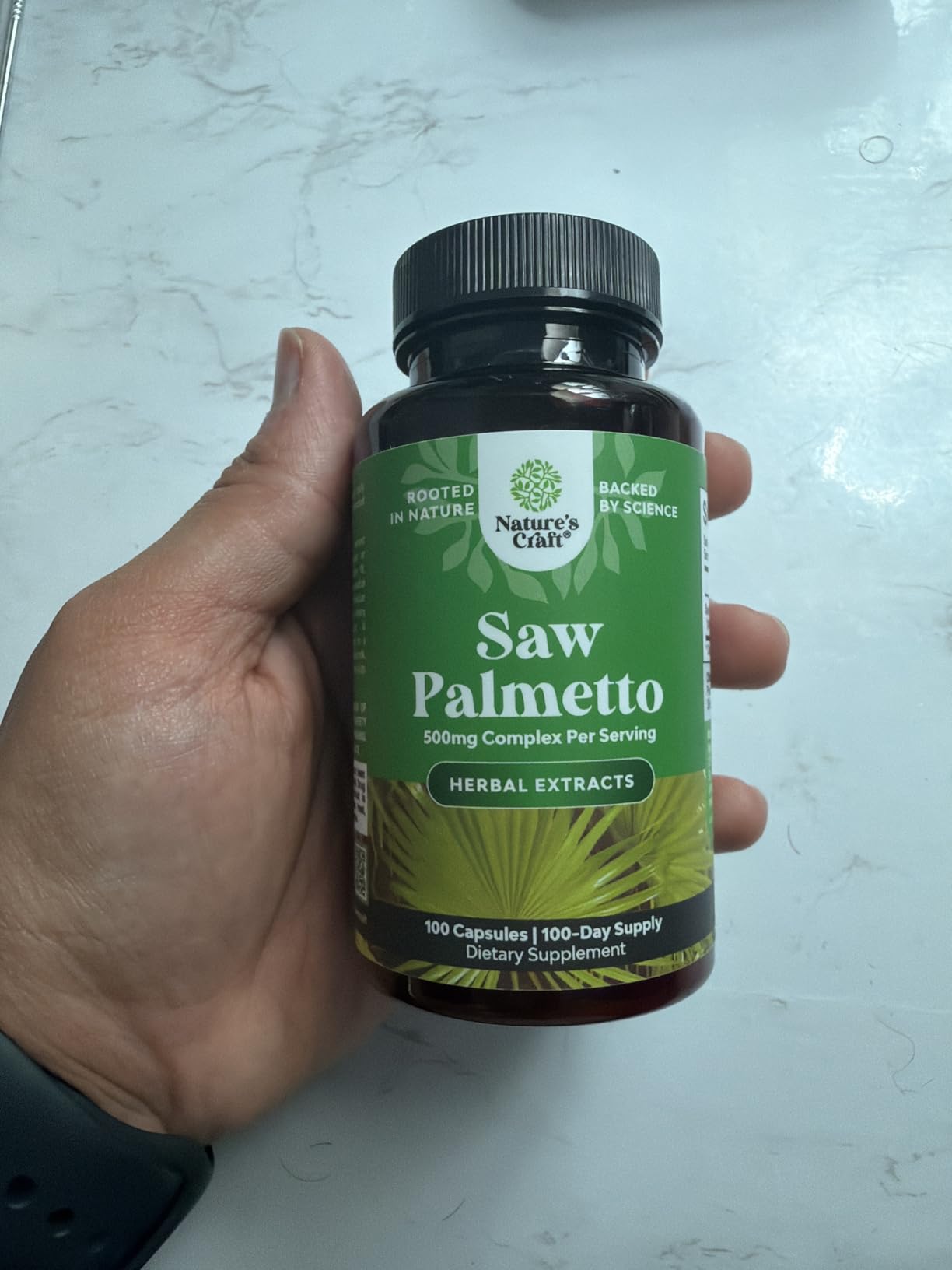 Saw Palmetto for Men Prostate Support - 500mg per Serving - 100 Capsules customer photo 1