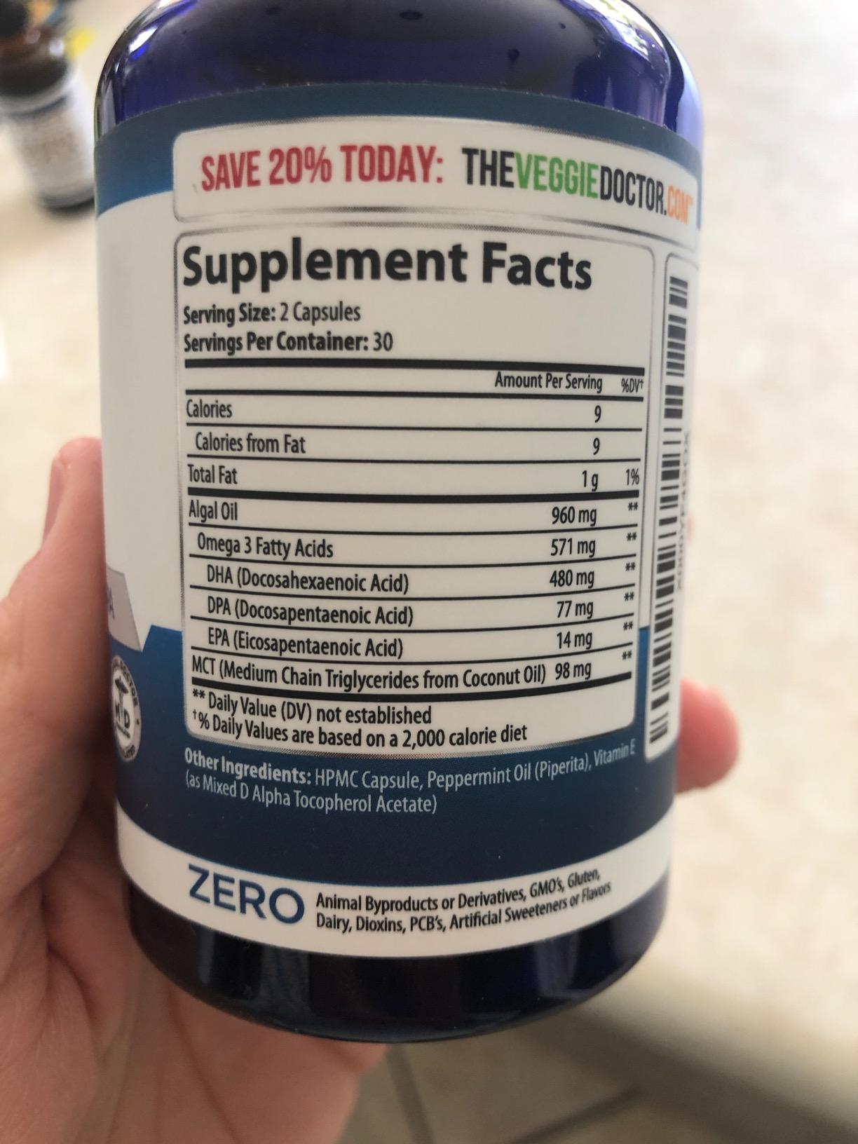 Vegan Omega 3 Supplement – Algae Omega 3 with DHA EPA DPA – Vegan Capsules from Algal – Fish Oil Alternative – Plant-Based Algae Oil Formula – Non-GMO, Carrageenan-Free, High Strength customer photo 1