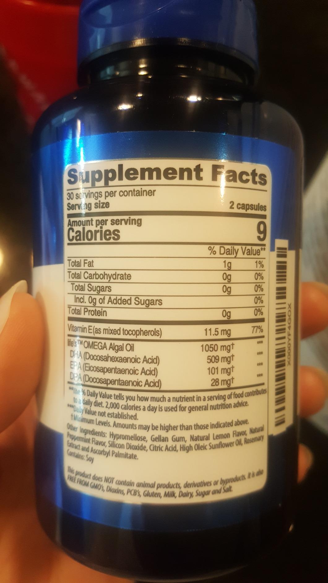 Vegan Omega 3 Supplement – Algae Omega 3 with DHA EPA DPA – Vegan Capsules from Algal – Fish Oil Alternative – Plant-Based Algae Oil Formula – Non-GMO, Carrageenan-Free, High Strength customer photo 2