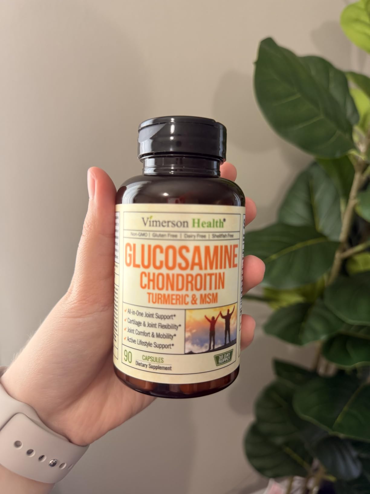 Glucosamine Chondroitin MSM – Joint Support Supplement for Women and Men with Glucosamine Sulfate 1500 mg, Chondroitin and MSM – for Cartilage, Joint Health and Flexibility – 90 Capsules customer photo 1