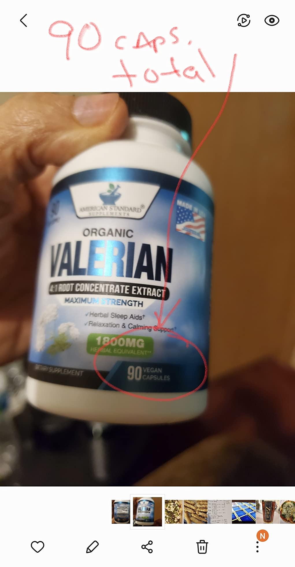 American Standard Supplements Organic Valerian – Vegan, Gluten Free, Non-GMO, 90 Capsules, 90 Servings customer photo 2