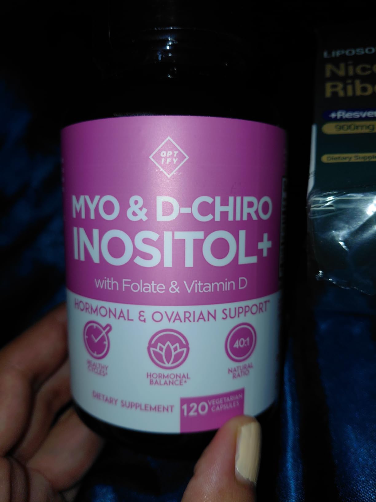 Optify Myo-Inositol & D-Chiro Inositol Supplement for Women | 40:1 Ratio Plus Folate and Vitamin D | Support Healthy Hormonal Balance, Regular Cycles, & Ovarian Health (120 Count (Pack of 1)) customer photo 2