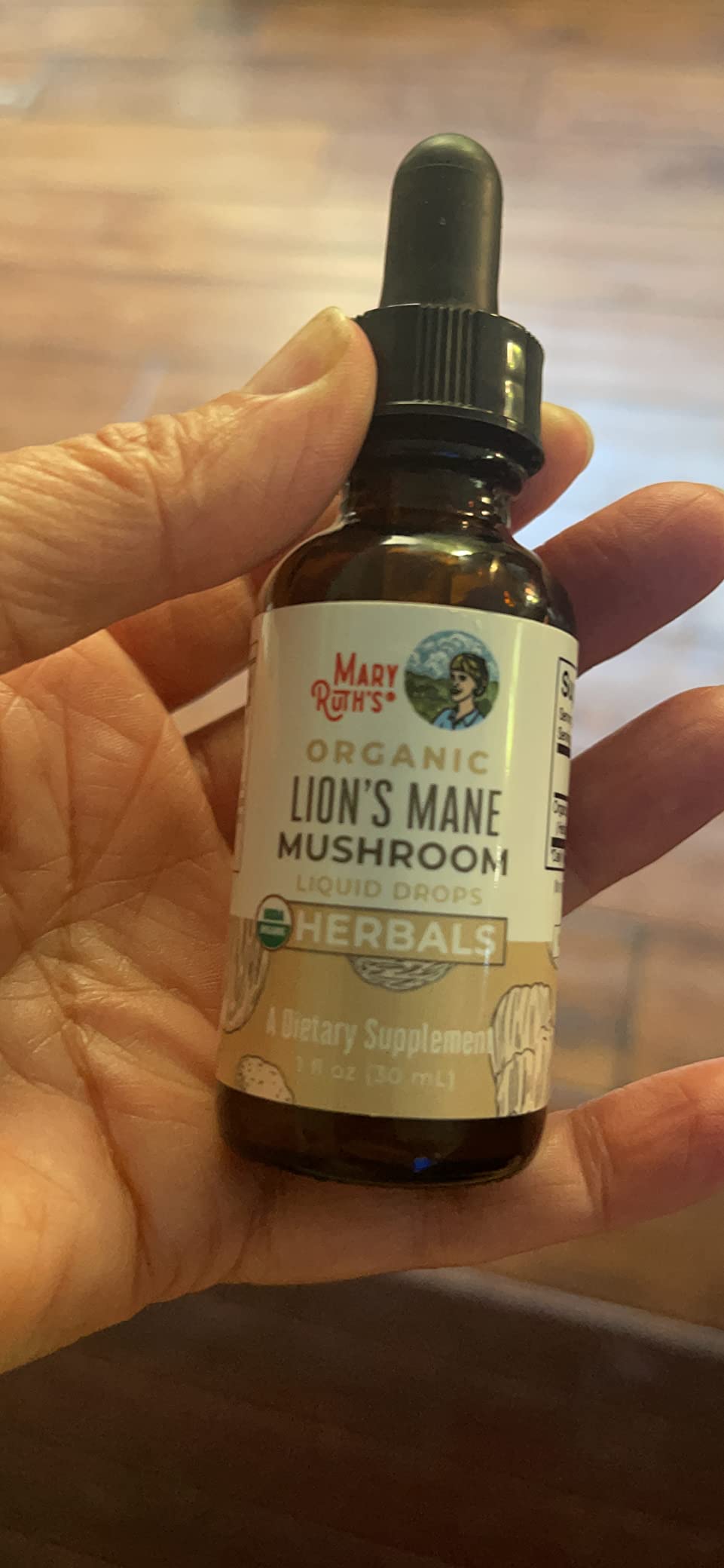 MARYRUTH'S Lions Mane Mushroom Supplement Liquid Drops 1 Fl Oz, Non-GMO customer photo 1