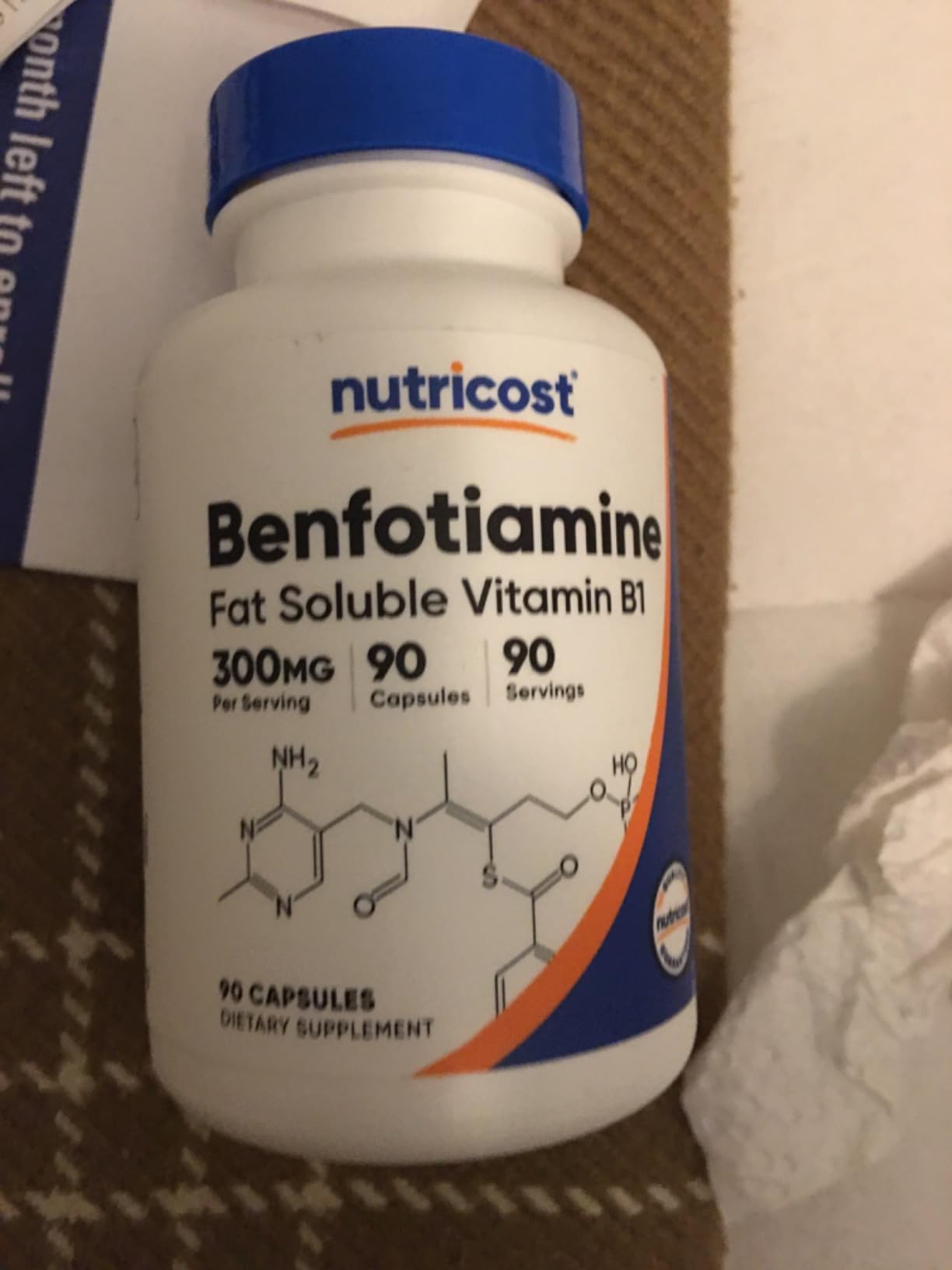 Nutricost Benfotiamine 300mg, 90 Capsules, Fat Soluble Vitamin B1, GMO-Free customer photo 1