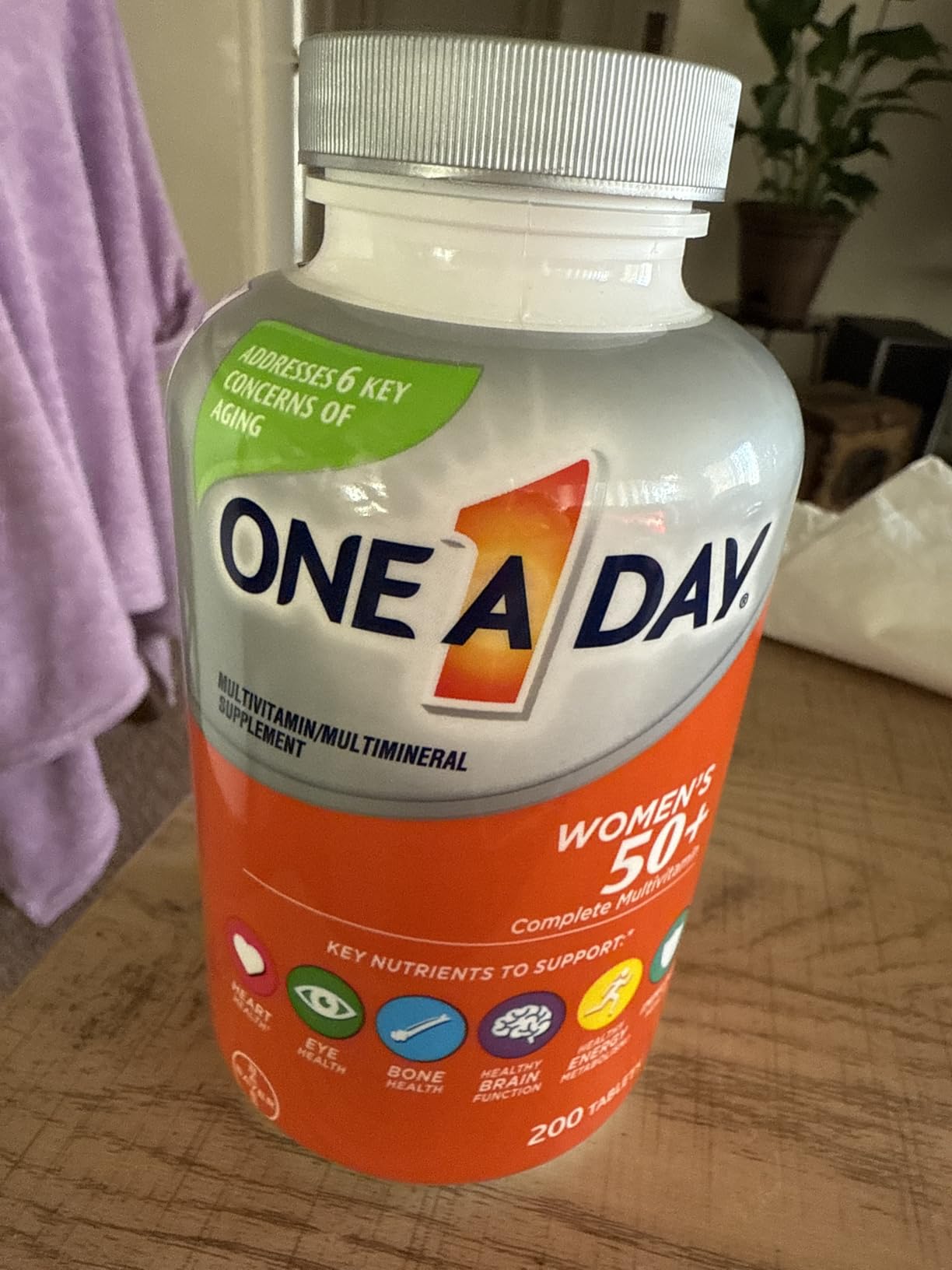 One A Day Multivitamin for Women 50 and Over Tablets, Womens Multivitamin 50 Plus with Vitamins D, C, E, Zinc & Biotin, Daily Vitamins for Woman 50+, 200 Ct (Packaging May Vary) customer photo 1