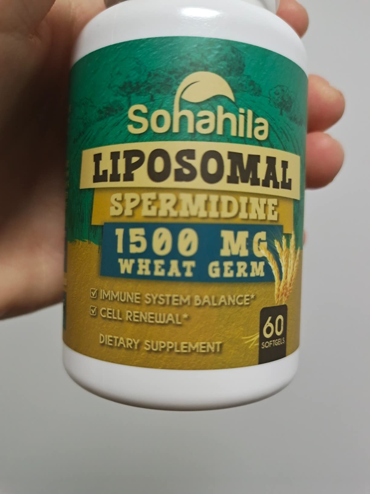 Spermidine Supplement 15 MG - 99% Purity, High Absorption, 1500 MG Fermented Wheat Germ Extract with Zinc & Thiamin, Spermidine for Men & Women - Cellular Renewal, Aging Defense, Energy, 120 Softgels customer photo 2