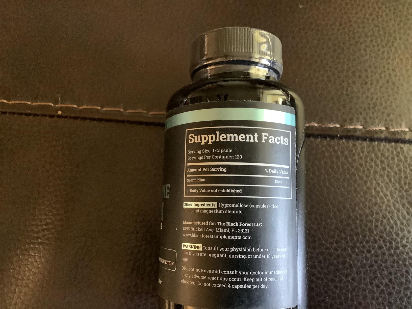 Black Forest Spermidine Supplement, 12mg per Serving - for Men and Women. customer photo 2