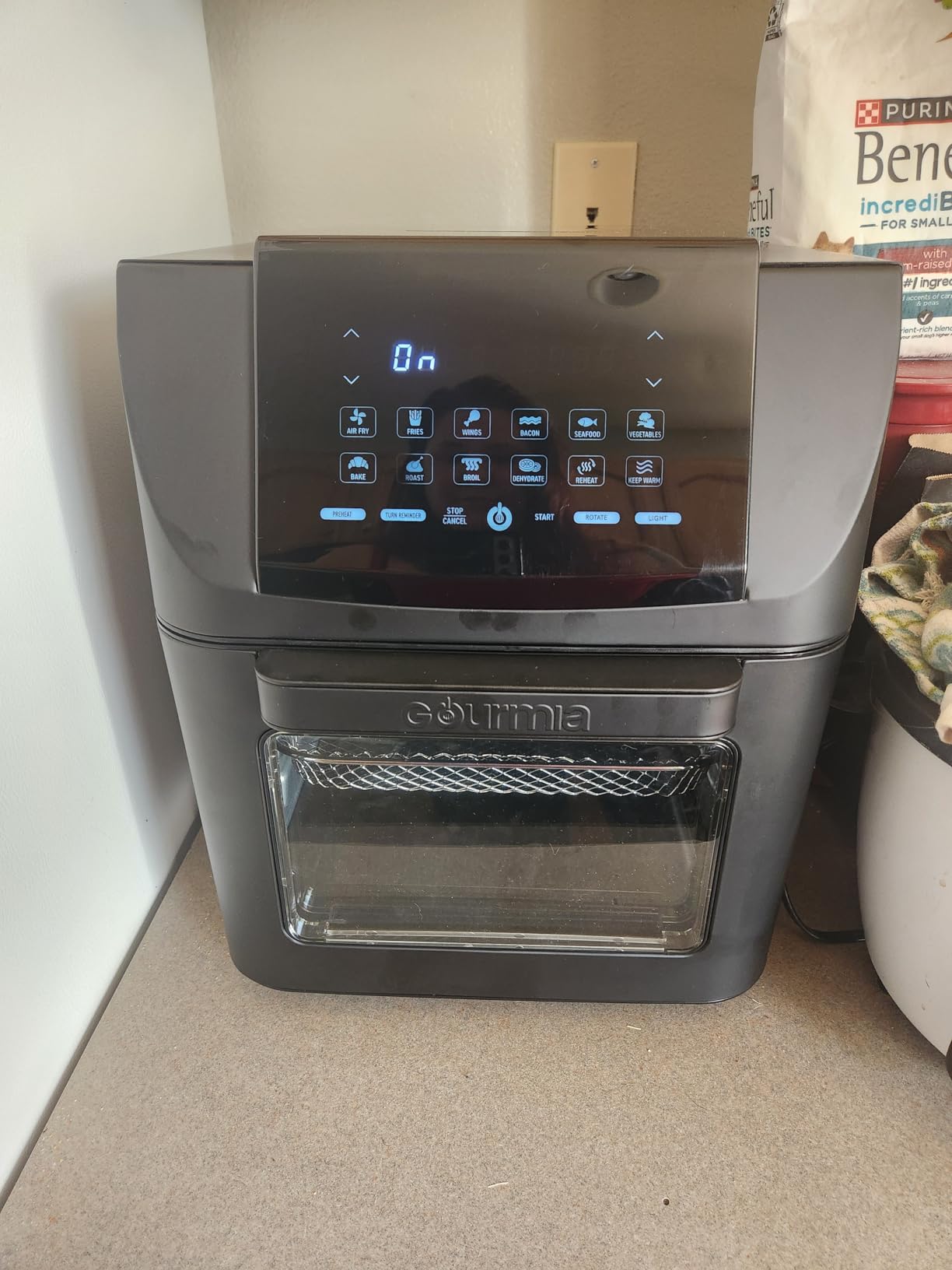 Gourmia Air Fryer - 14 Qt Rotisserie Oven with Window, Black customer photo 2