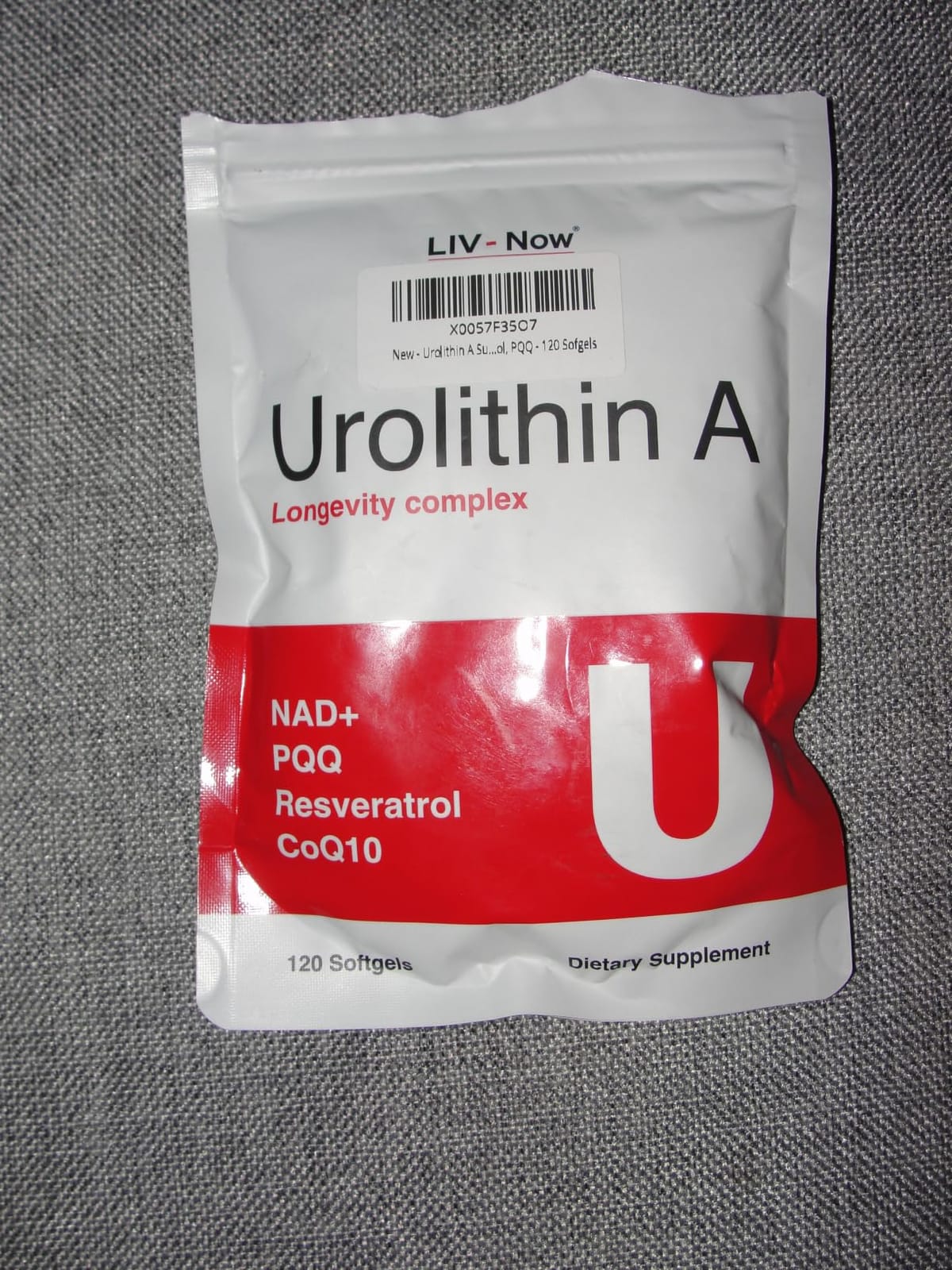 1000mg Urolithin A Supplement with NAD+ CoQ10 Resveratrol PQQ, 120 Softgels customer photo 1