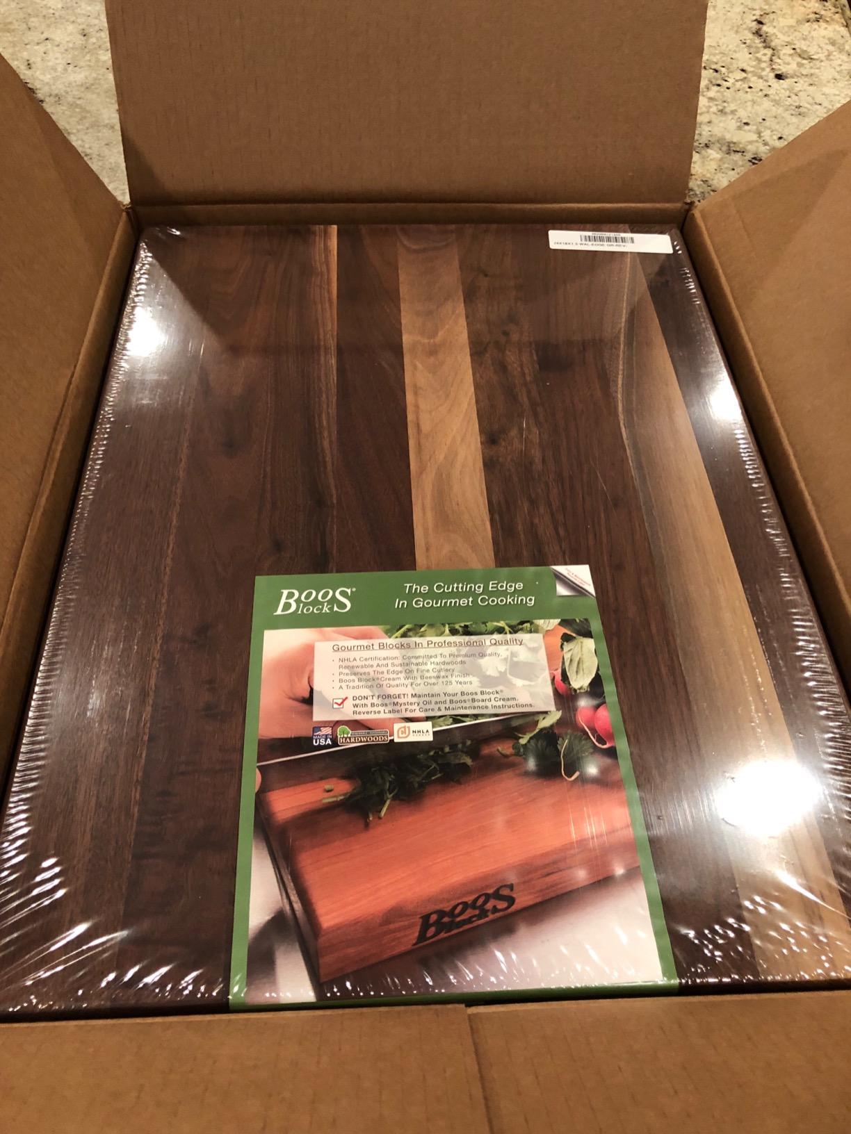John Boos R-Board Series Rectangular Wooden Maple Cutting Board 24”x18” – 1.5” Thick, 18-lb Reversible Butcher Block with Edge-Grain & Finger Grips – Made in the USA customer photo 2