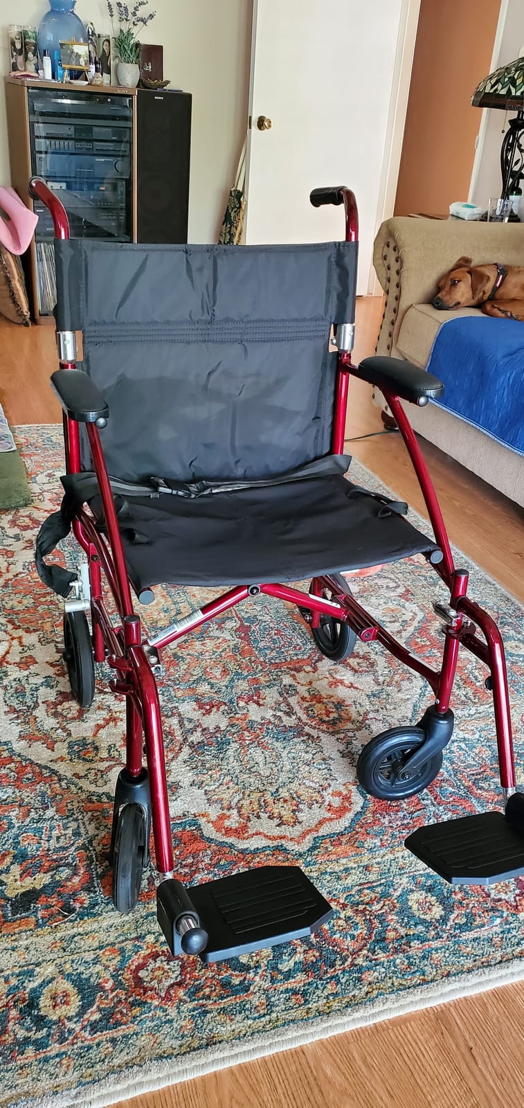 Drive Medical Fly-Lite Lightweight Folding Transport Wheelchair, Black customer photo 1