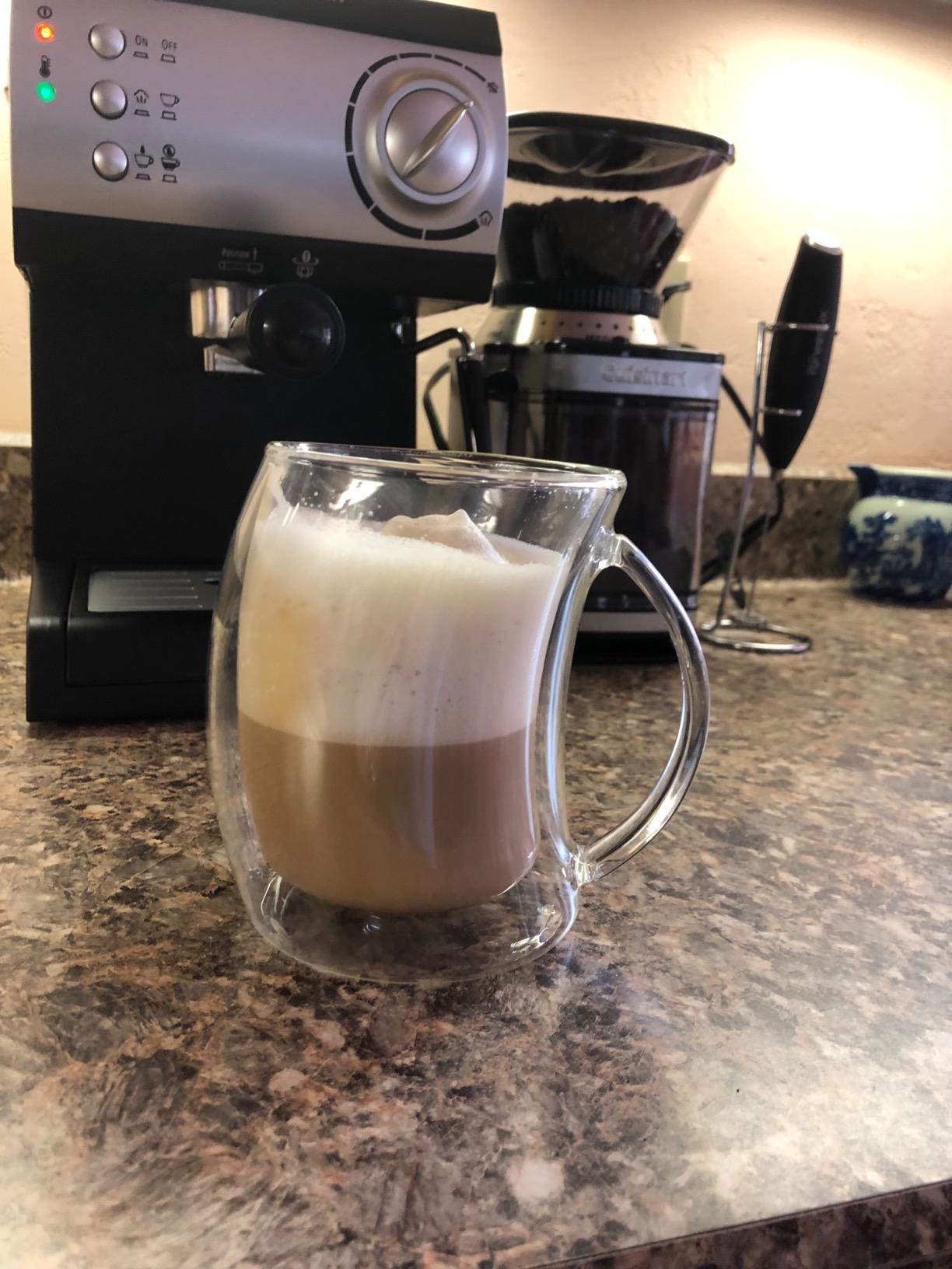 Hamilton Beach 15 Bar Espresso Machine, Cappuccino, Mocha, & Latte Maker, with Milk Frother, Make 2 Cups Simultaneously, Works with Pods or Ground Coffee, 50 oz. Water Reservoir, Black customer photo 2