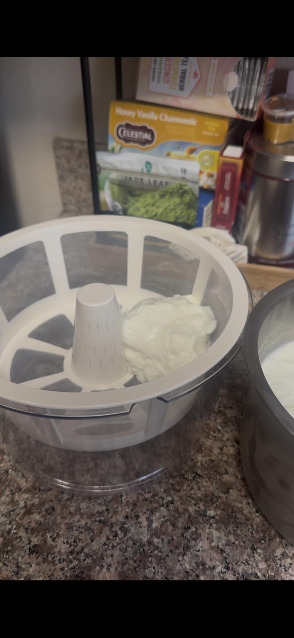 Euro Cuisine GY50 Greek Yogurt Maker with Ultra Fine Mesh Strainer Basket, BPA Free, Patented Greek Yogurt Strainer for Homemade Greek Yogurt (White) customer photo 1
