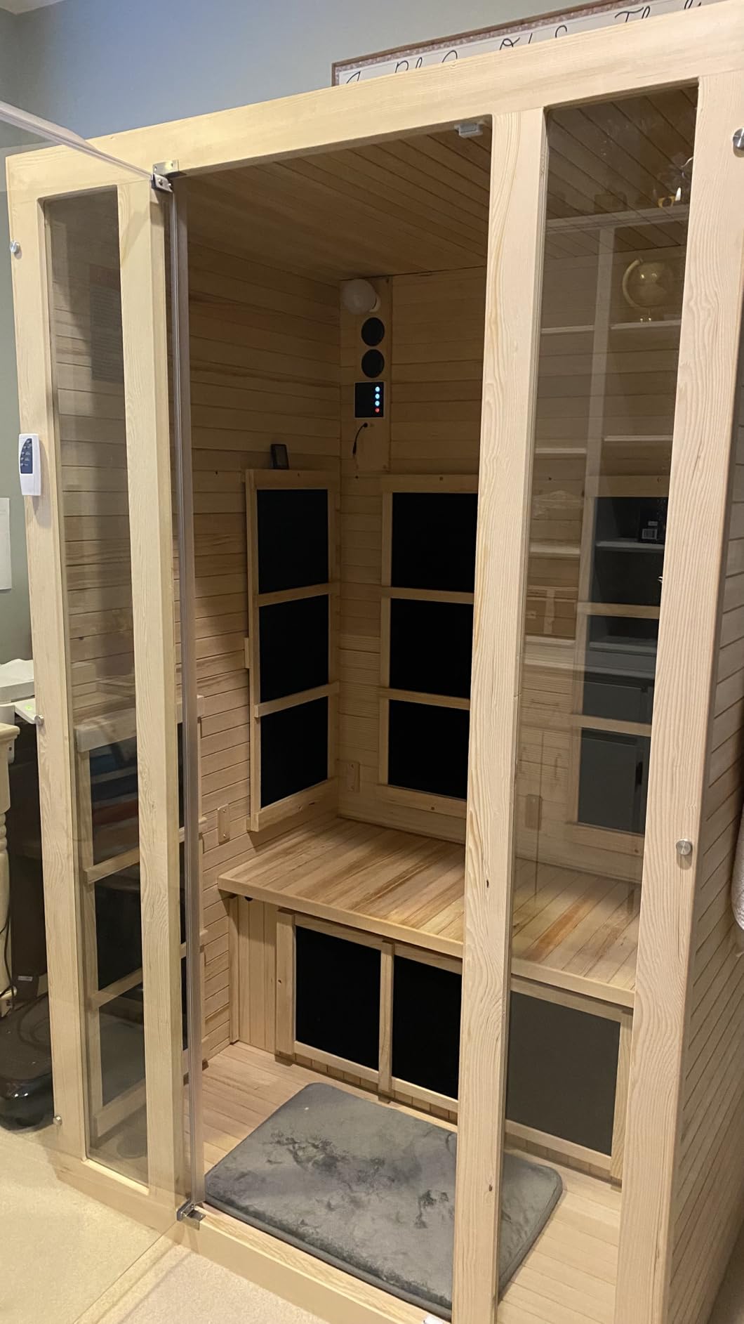 JNH Lifestyles Joyous 2 Person Low EMF 7 Carbon Heating Panel Far Infrared Sauna in Canadian Hemlock Wood with Bluetooth, MP3 Aux Connection customer photo 1