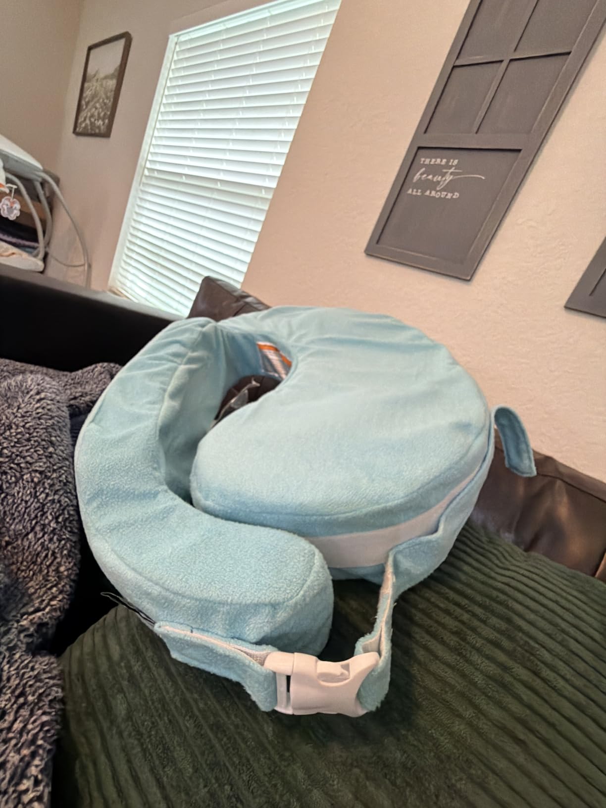 My Brest Friend Nursing Pillow - Deluxe - Enhanced Comfort w/ Slipcover - Ergonomic Breastfeeding Pillow For Ultimate Support For Mom & Baby - Adjustable Pillow W/ Handy Side Pocket, Evening Grey customer photo 1