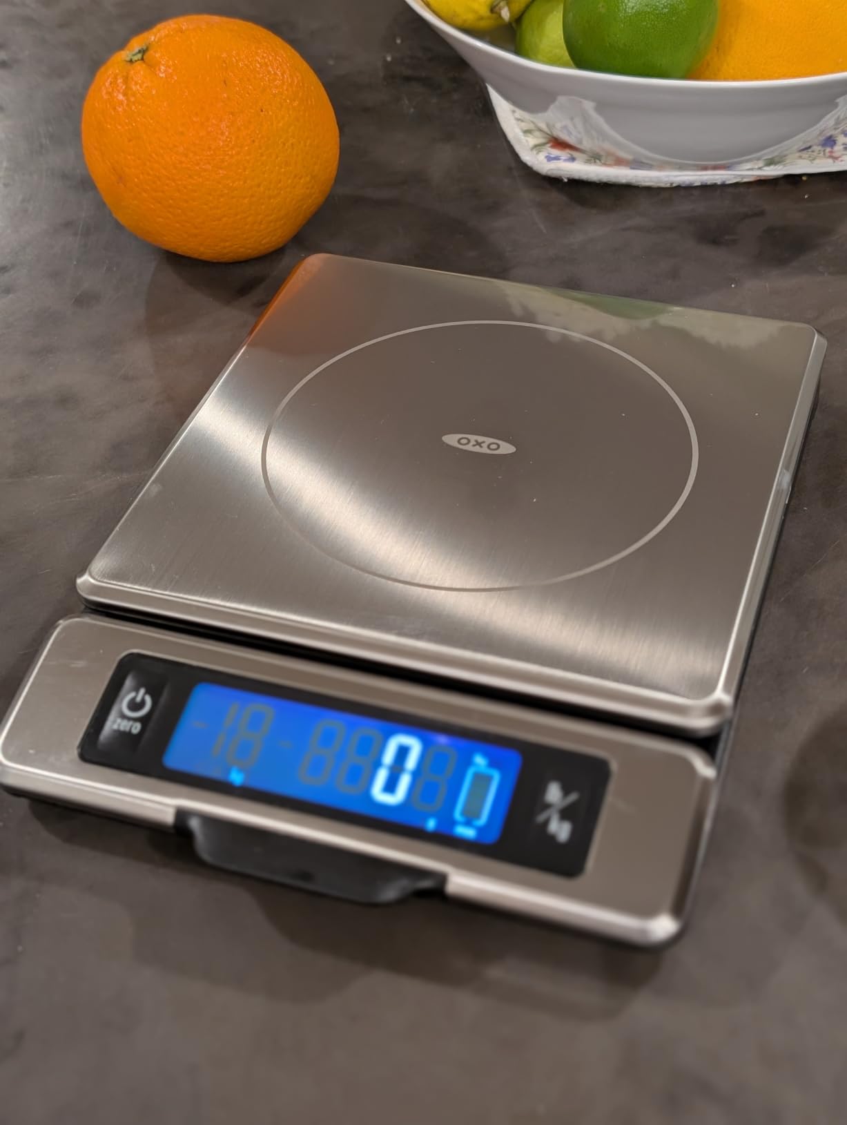 OXO Good Grips 11 Pound Stainless Steel Food Scale with Pull-Out Display customer photo 1