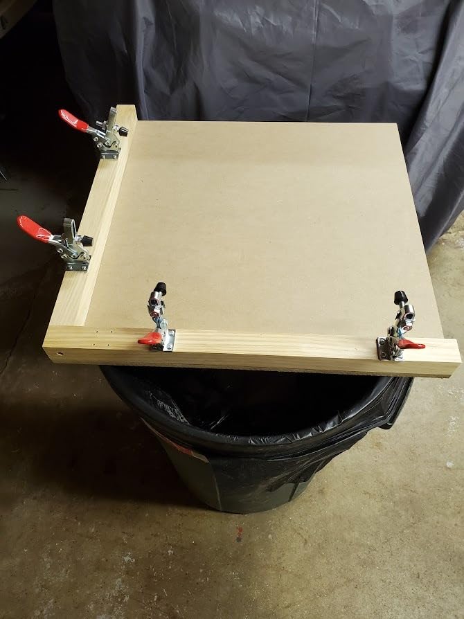 POWERTEC 4PK Toggle Clamp, 500 lbs Holding Capacity, 225D Quick Release Horizontal Clamps w/ Antislip Rubber Pressure Tip for Woodworking Jigs and Fixtures, Welding, Drill Press, Crosscut Sled (20326) customer photo 2
