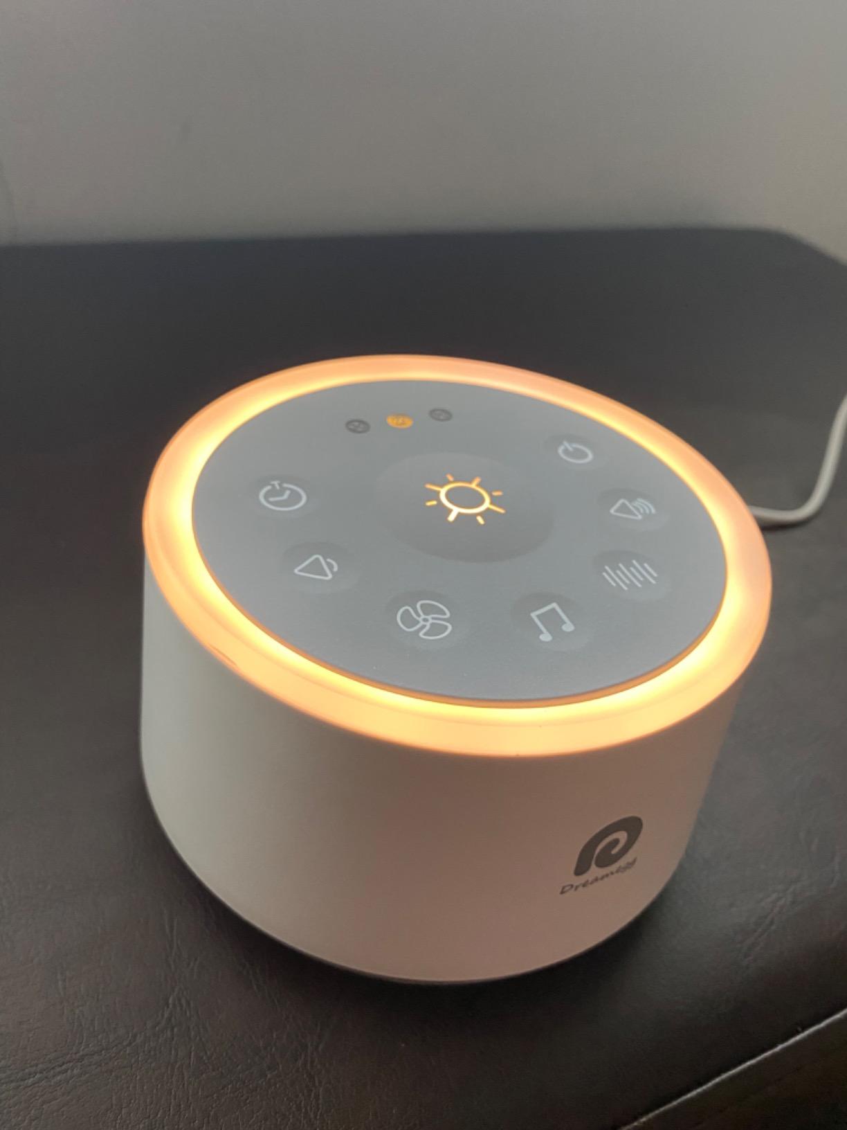 Dreamegg D1 Sound Machine Baby - White Noise Machine for Baby with Night Light, 24 High Fidelity Sounds, Timer & Memory Feature, Noise Machine with Nursery Lamps for Adults, Home, Office (White) customer photo 2