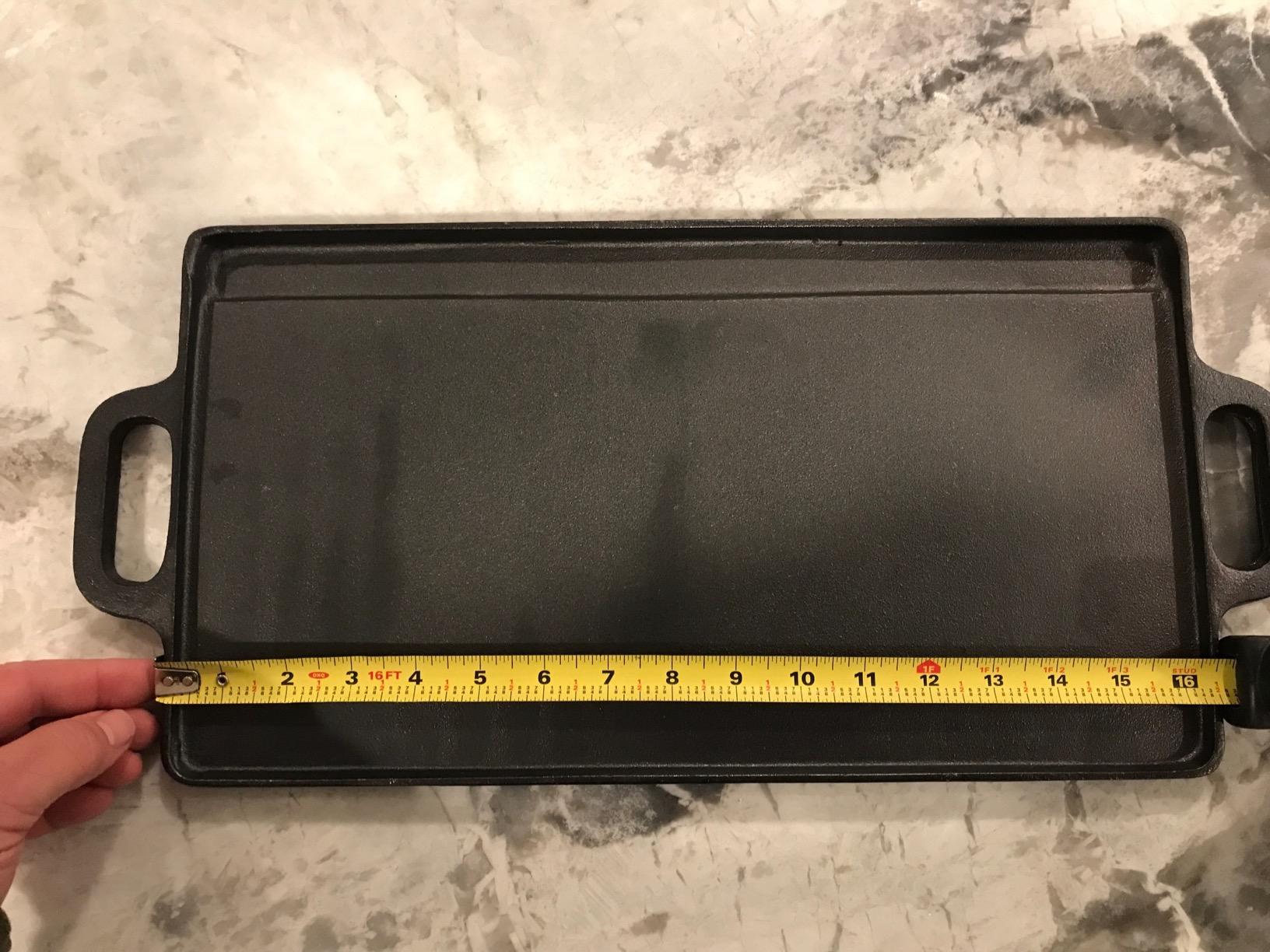 20 x 9 inch Large Reversible Seasoned Cast Iron Grill / Griddle customer photo 1