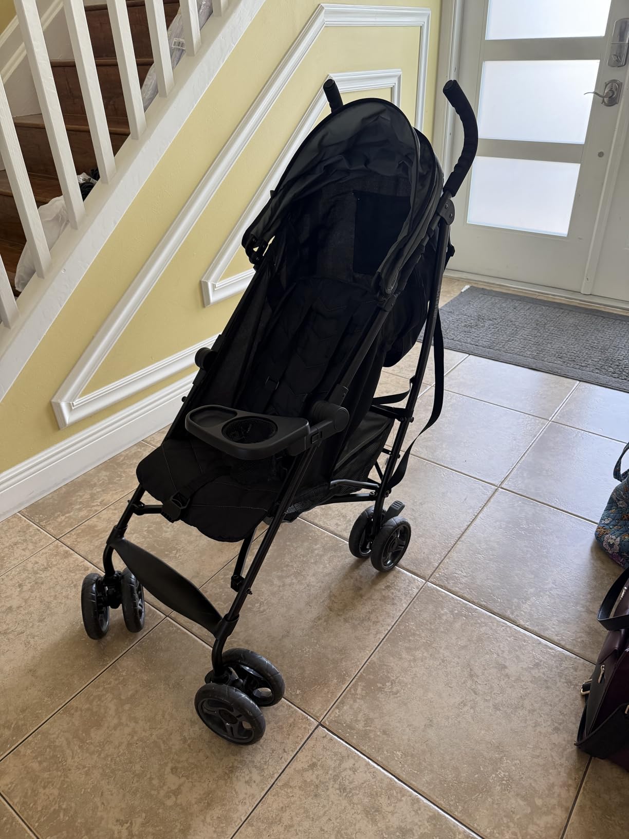 3Dlite Convenience Stroller,Jet Black–Lightweight Stroller with Aluminum Frame,Large Seat Area, 4 Position Recline, Extra Large Storage Basket– Infant Stroller for Travel&More customer photo 2