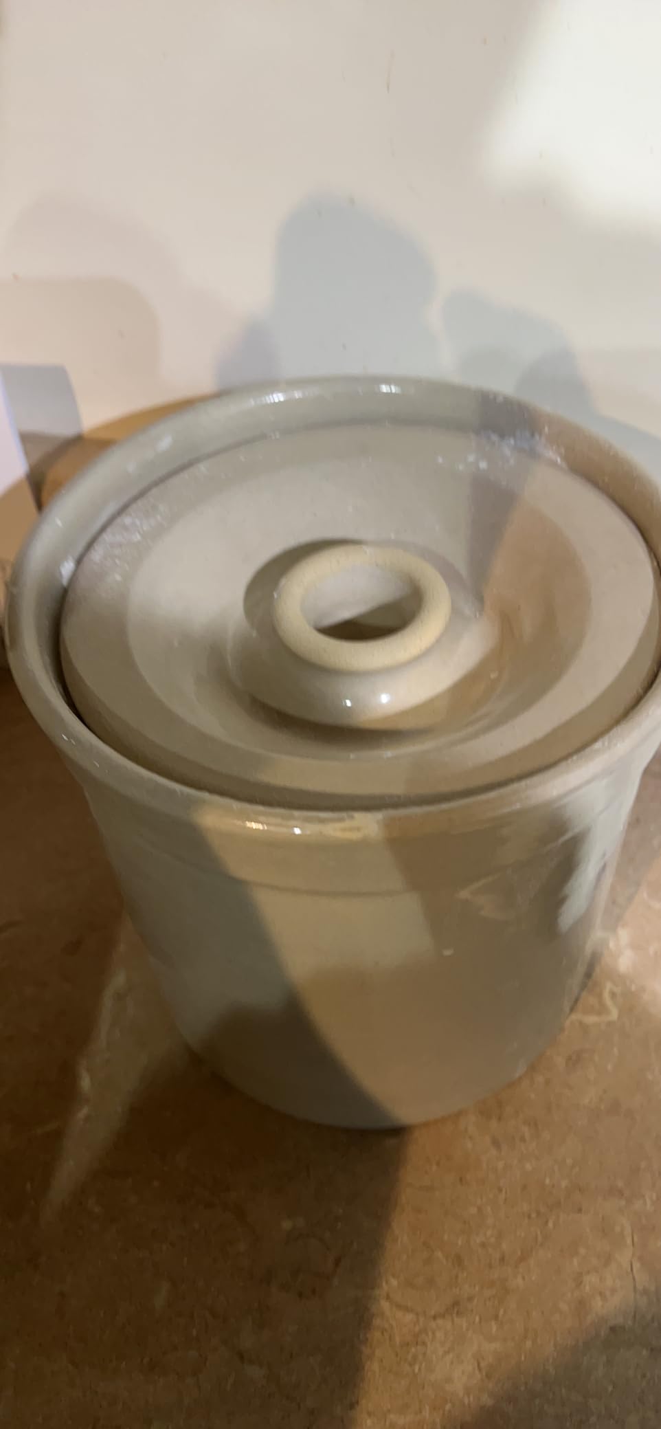 Humble House Sourdough Bread Starter Kit 1/2 Gallon Sauerkrock Open Ceramic Crock with lid 2 Liter Large Capacity 64 Ounce Jar for the perfect sour dough bread - baking supplies Made in America customer photo 1