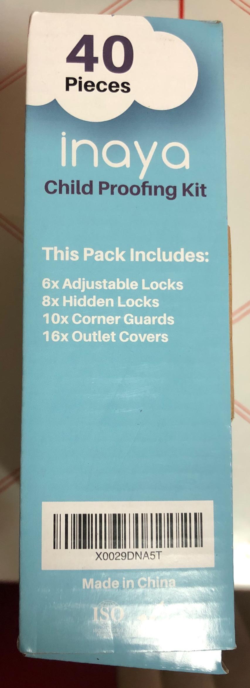 Inaya Complete Baby Proofing Kit - Child Safety Hidden Locks for Cabinets & Drawers, Adjustable Safety Latches, Corner Guards and Outlet Covers - Baby Proof Pack to Keep Your Child Safe at Home customer photo 2