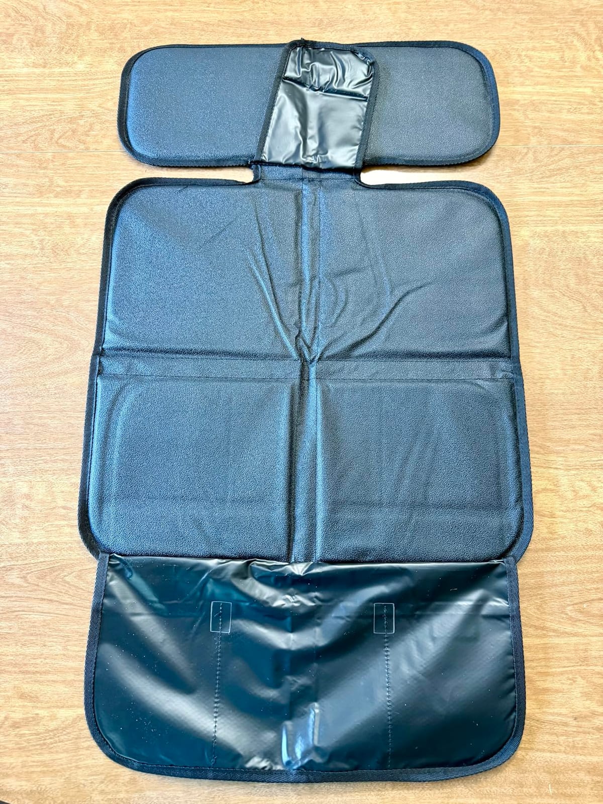 Kaiphy Car Seat Protector - Seat Protection Mat - Thick Padding - Durable, Waterproof Fabric, Leather Reinforced Corners & 3 Pockets for Handy Storage Black customer photo 1