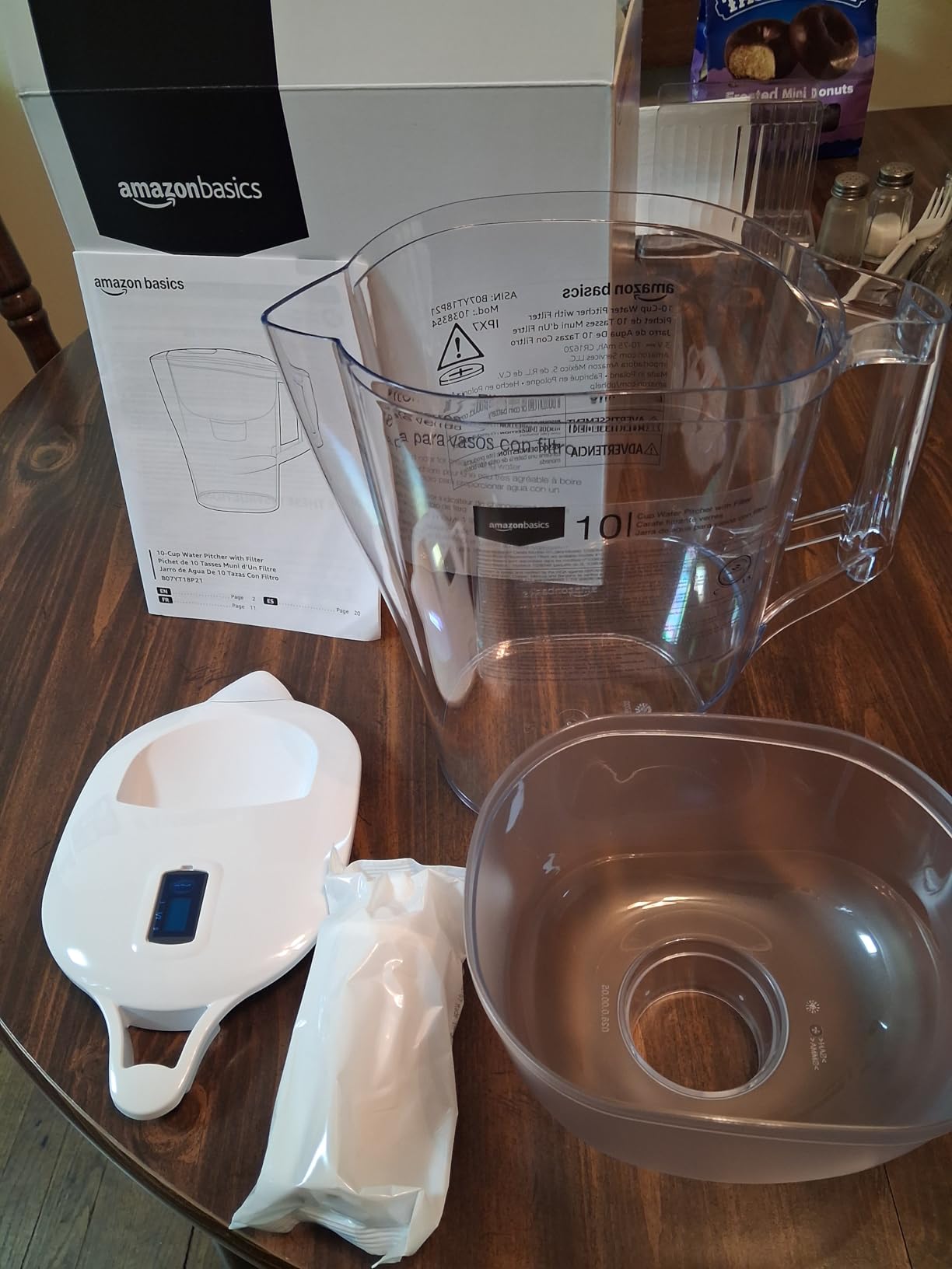 Amazon Basics 10-Cup Water Filter Pitcher Compatible with Brita Filters customer photo 1