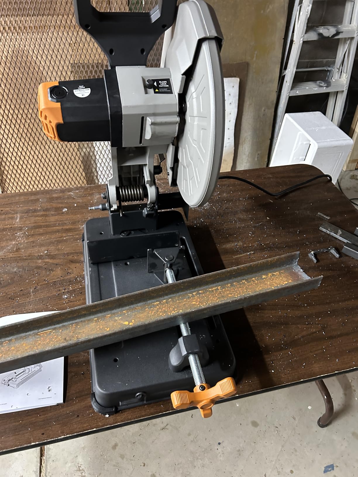 Evolution Power Tools R355CPS 14-Inch Chop Saw Multi Purpose, Multi-Material Cutting Cuts Metal, Plastic, Wood & More Miter Cut up to 45˚ Degrees TCT Blade Included customer photo 2