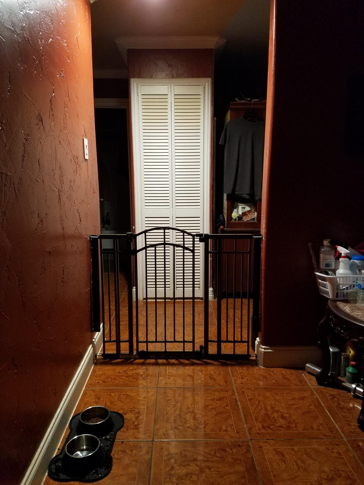 Ingenuity Multi-Use Decorative Extra Tall Walk-Thru Baby Gate, Fits Openings 28.5-48 Inch (Pack of 1), Black Metal, for Doorways and Stairways, 36' Tall Baby and Pet Gate, Black, One Size customer photo 1