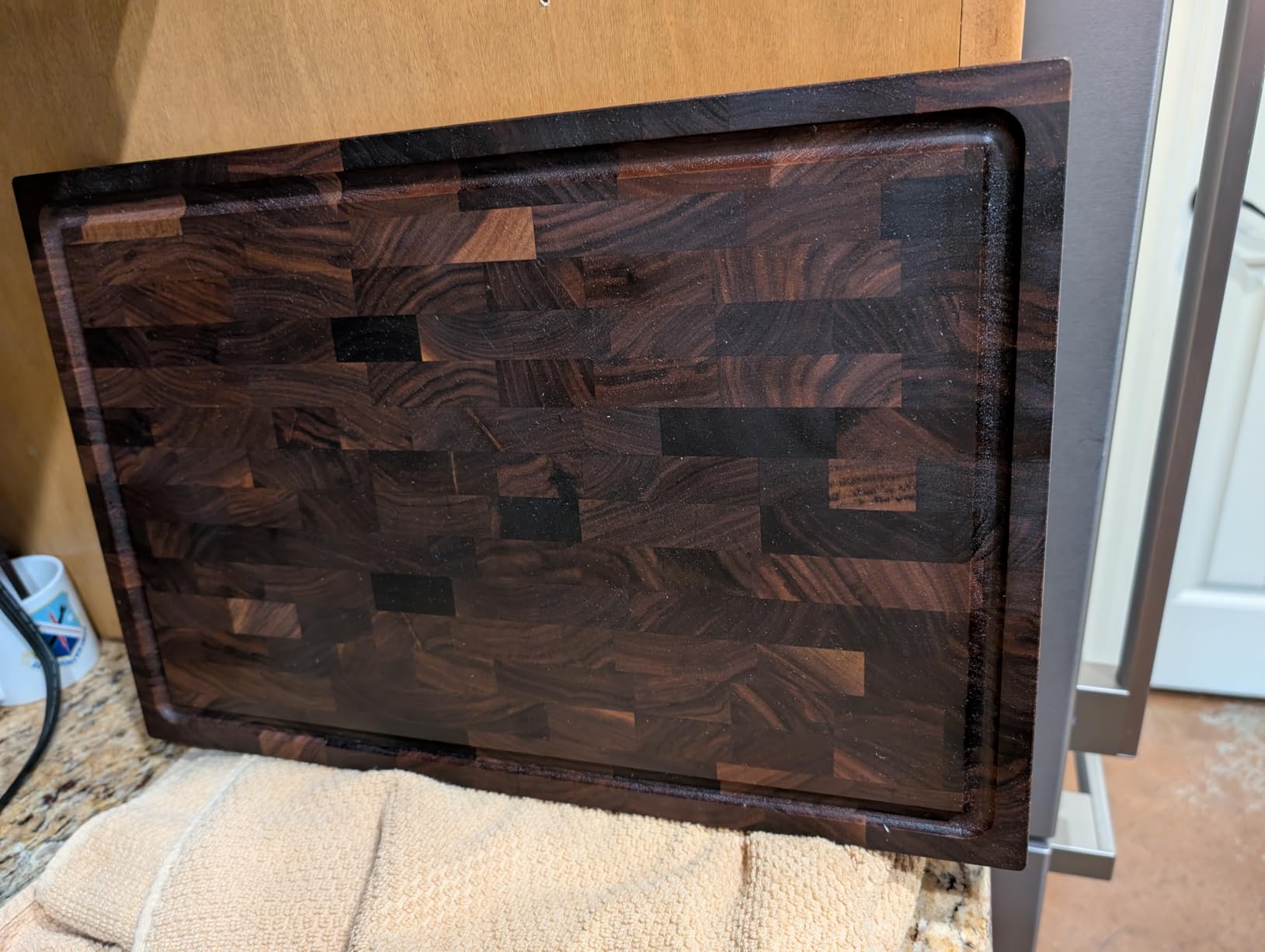 Mevell Extra Large End Grain Black Walnut Butcher Block Cutting Board customer photo 1