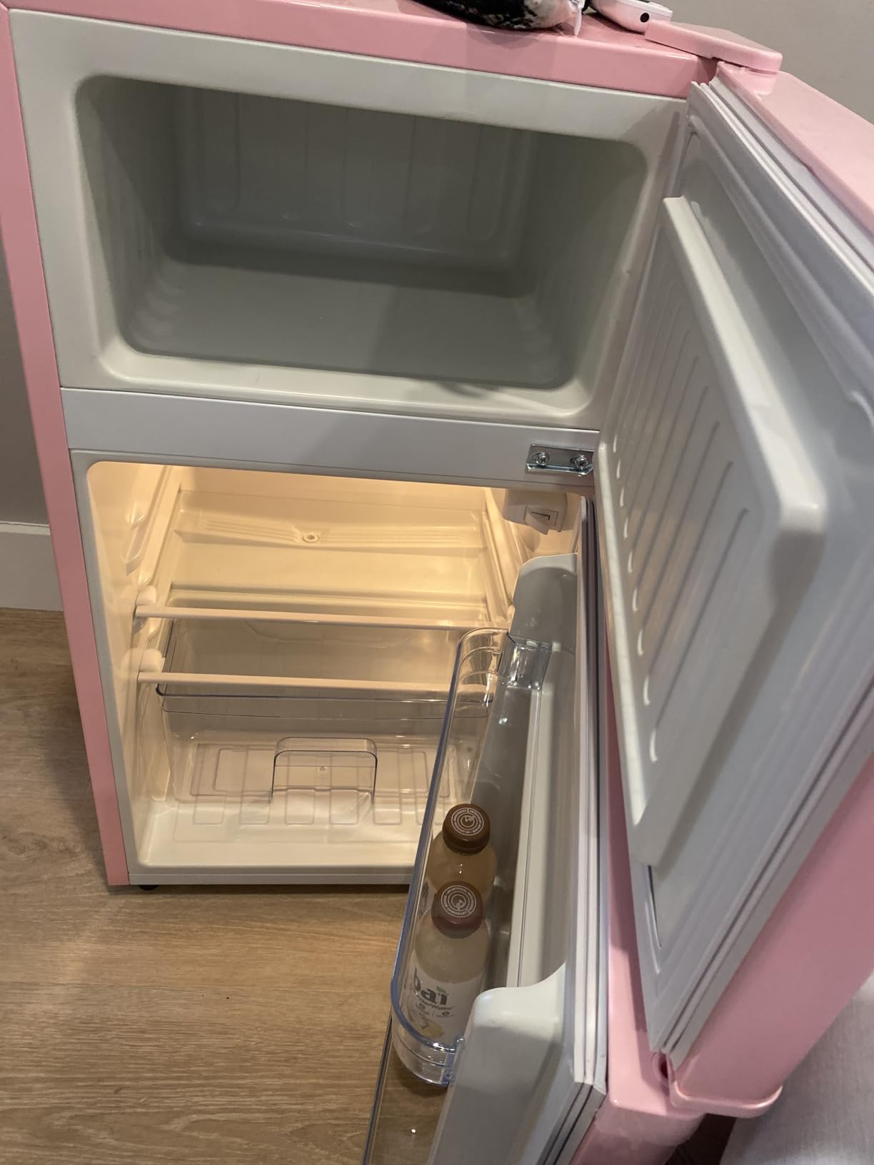 HAILANG 3.2 Cu.Ft Mini Fridge with Freezer, 2 Door Mini Refrigerator,Sliver customer photo 1