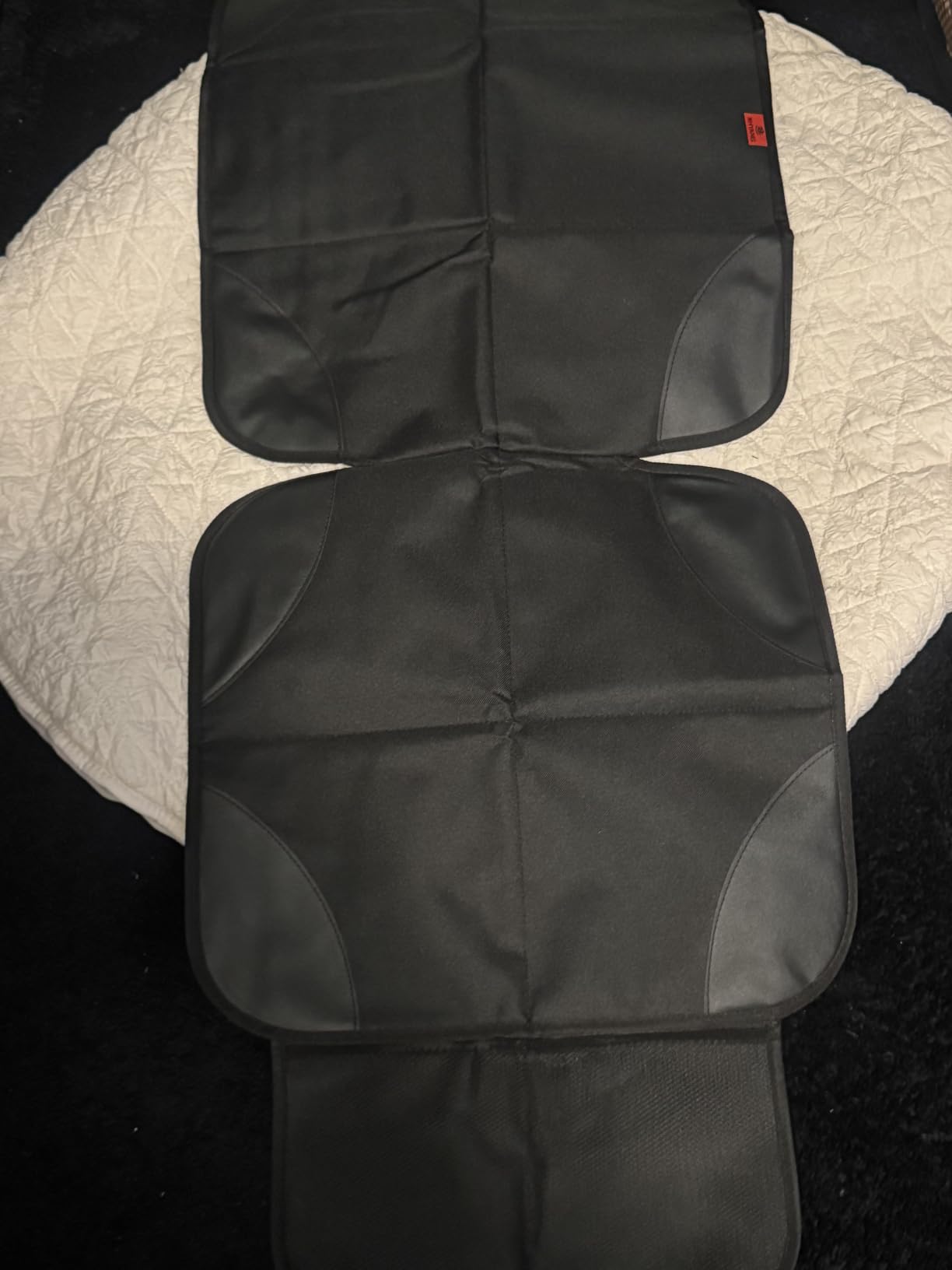 XHYANG Car Seat Protector 1 Pack Car Seat Cushion Mat Thickest Padding,Waterproof 600D Fabric Car Seat Covers for Non-Slip Backing Mesh Pockets for Baby and Pet (Black, 1 Pc) customer photo 2