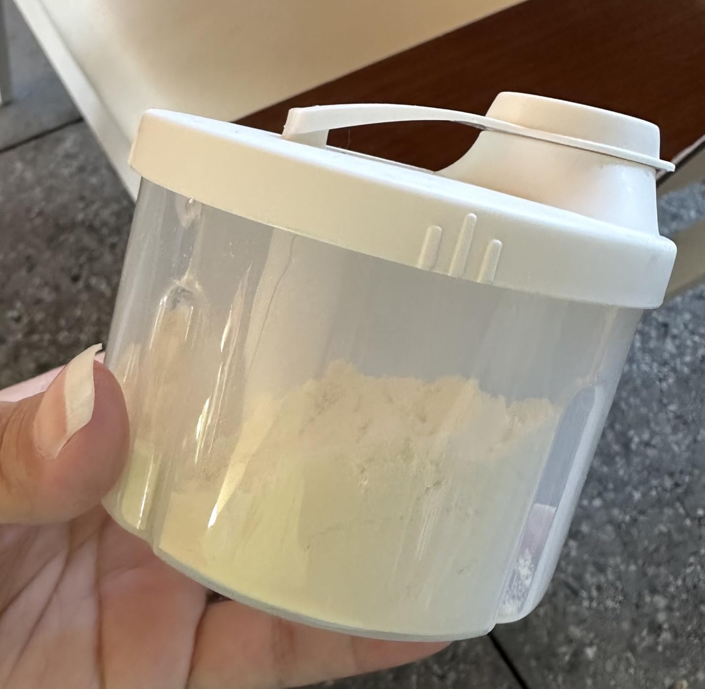 Accmor Baby Formula Dispenser On The Go, Non-Spill Rotating Four-Compartment Formula Container to Go, Milk Powder Kids Snack Container for Infant Toddler Travel Outdoor, White customer photo 1