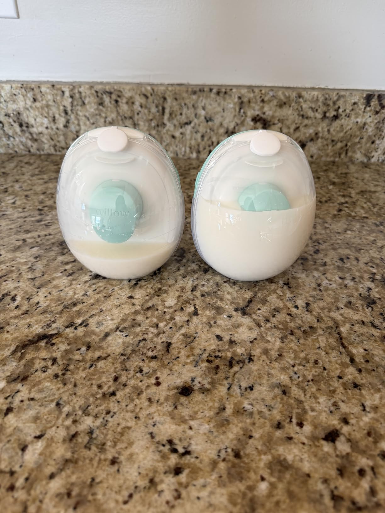 Willow Go Wearable Breast Pump, Hands Free Double Electric Breast Pump, Wireless In-Bra Design with 15 level Hospital Grade Suction, includes 24mm & 21mm Flanges & 5oz Reusable Containers, App enabled customer photo 2