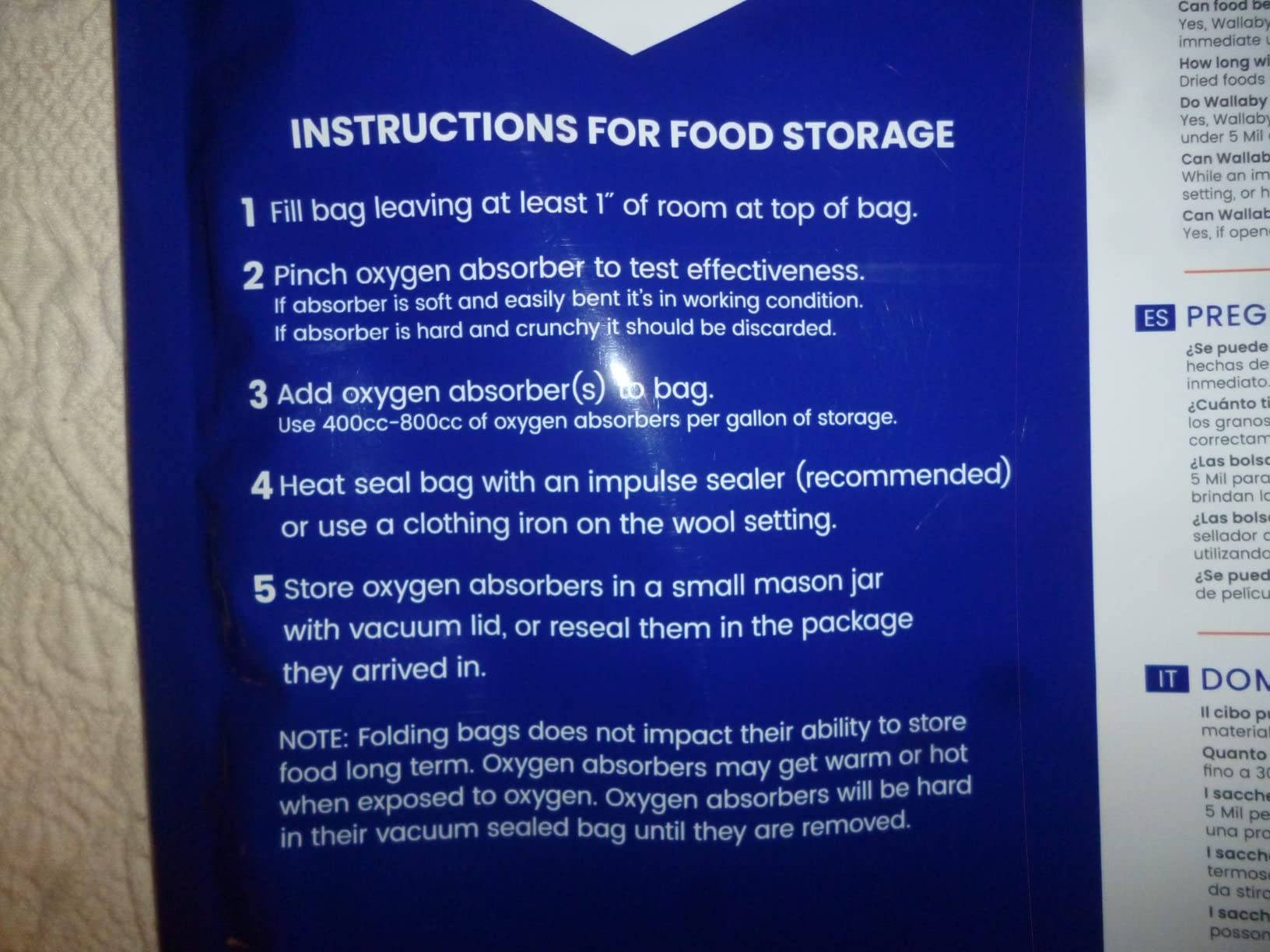 Wallaby 1-Quart Open Top 10 Mil Thick Mylar Bags, Sticker Labels (50-Pack) customer photo 2