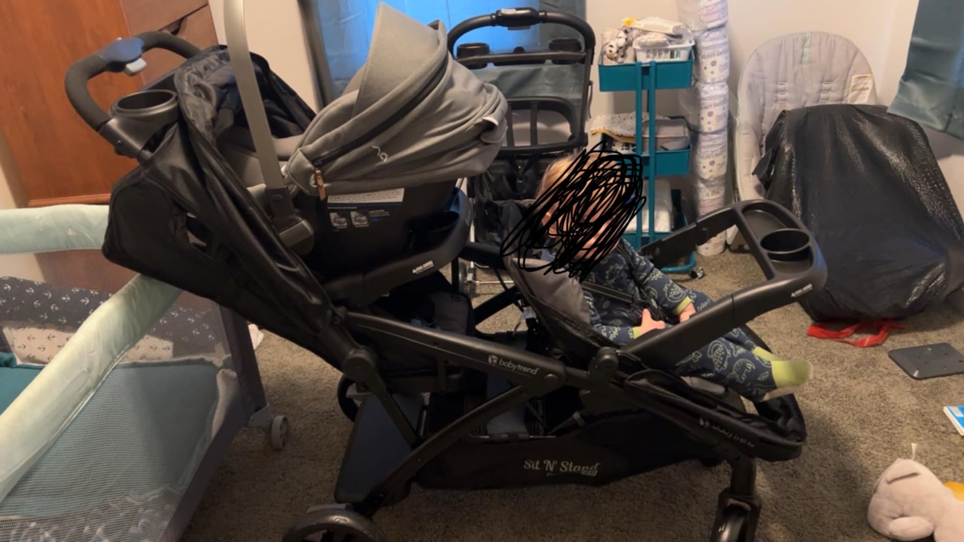 Baby Trend Sit N' Stand 2.0 DLX Foldable Double Stroller, Modern Khaki customer photo 2