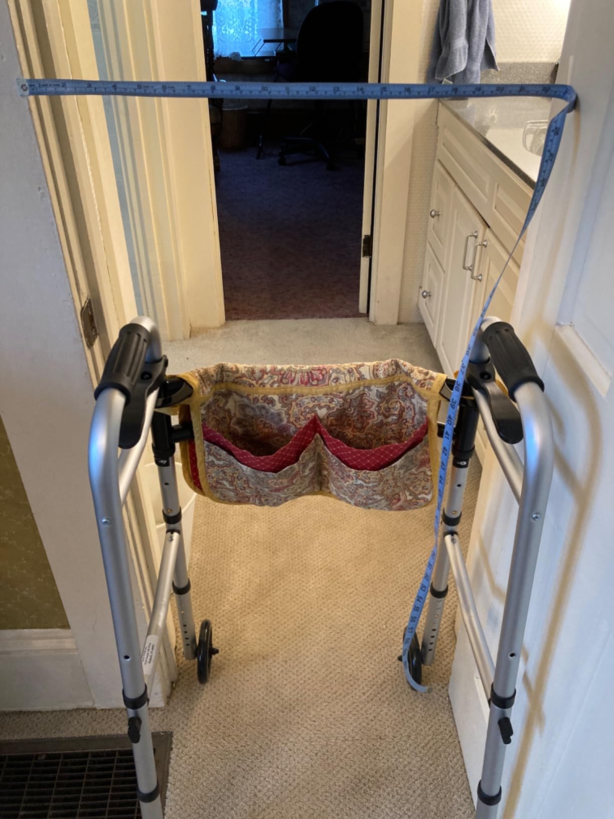 Delog Narrow Folding Walker for Seniors with Trigger Release and 5 Inches Wheels, Lightweight Supports Up to 350 lbs, Aluminum Folding Walker for Elderly, Handicapped and Disabled customer photo 2