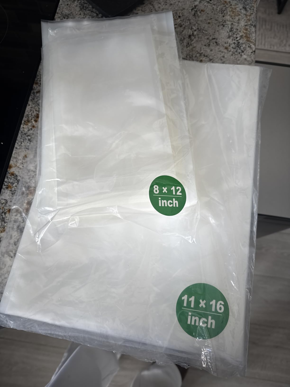 Syntus 150 Pcs Vacuum Sealer Bags for Food, 8x12+11x16+6x10, BPA Free customer photo 1