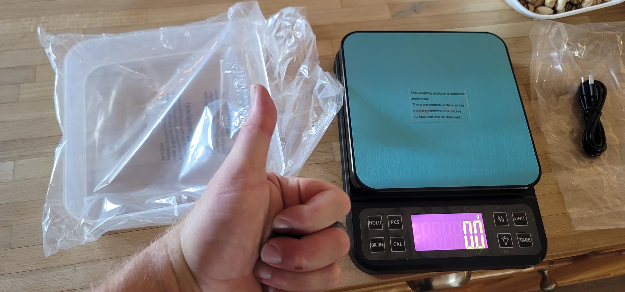 BOMATA Large Kitchen Scale 0.1g/0.001oz High Precision, 11lb Bakery Scale customer photo 1