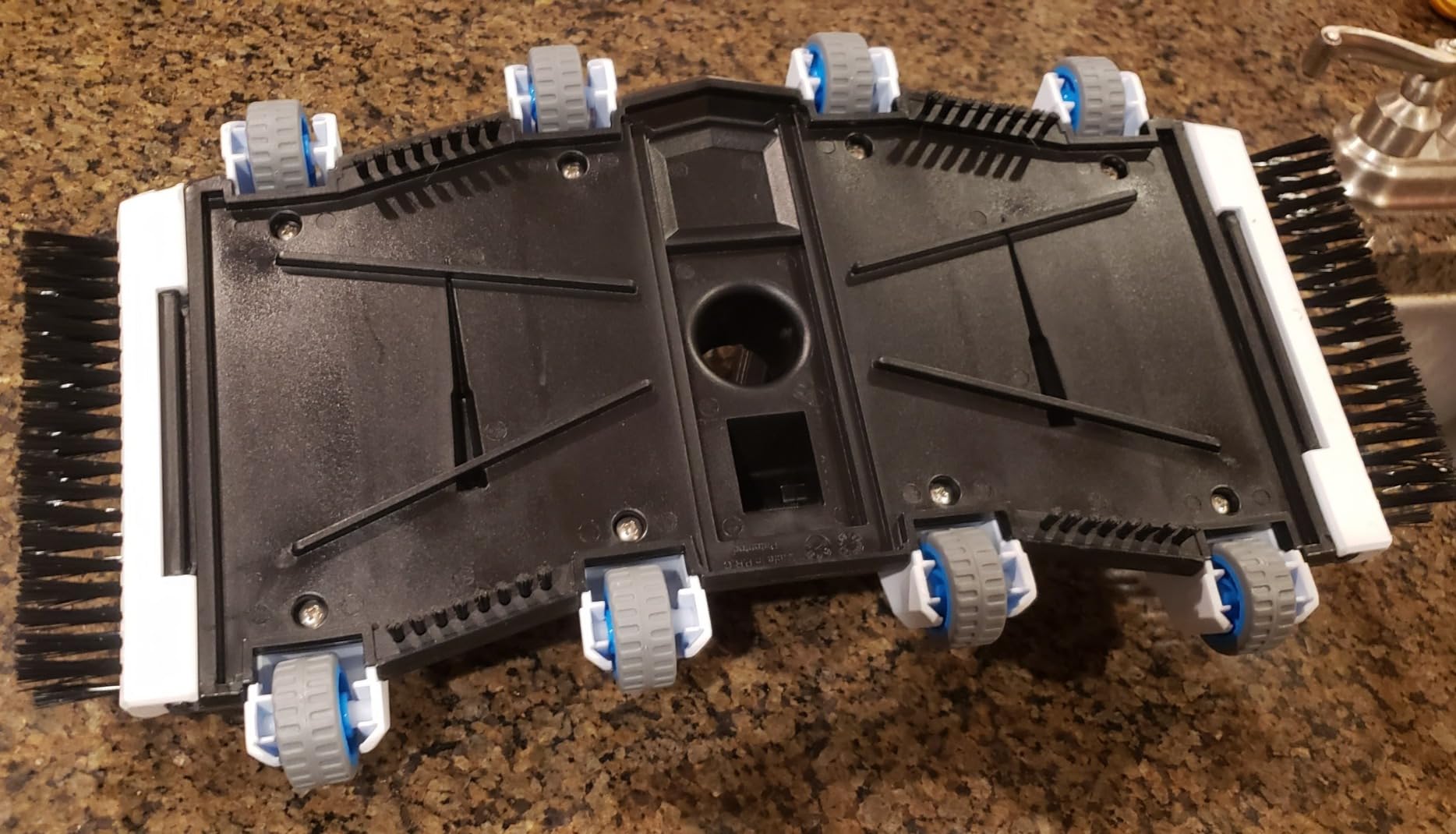 Enhanced Pool Vacuum Head with Direction-Control Handle - 17.5in Extra-Wide 4LB Professional Weighted Vac Heads Brush & Wheels -Deep Clean for Vinyl Liner,Inground & Above Ground Swimming Pool - Blue customer photo 1