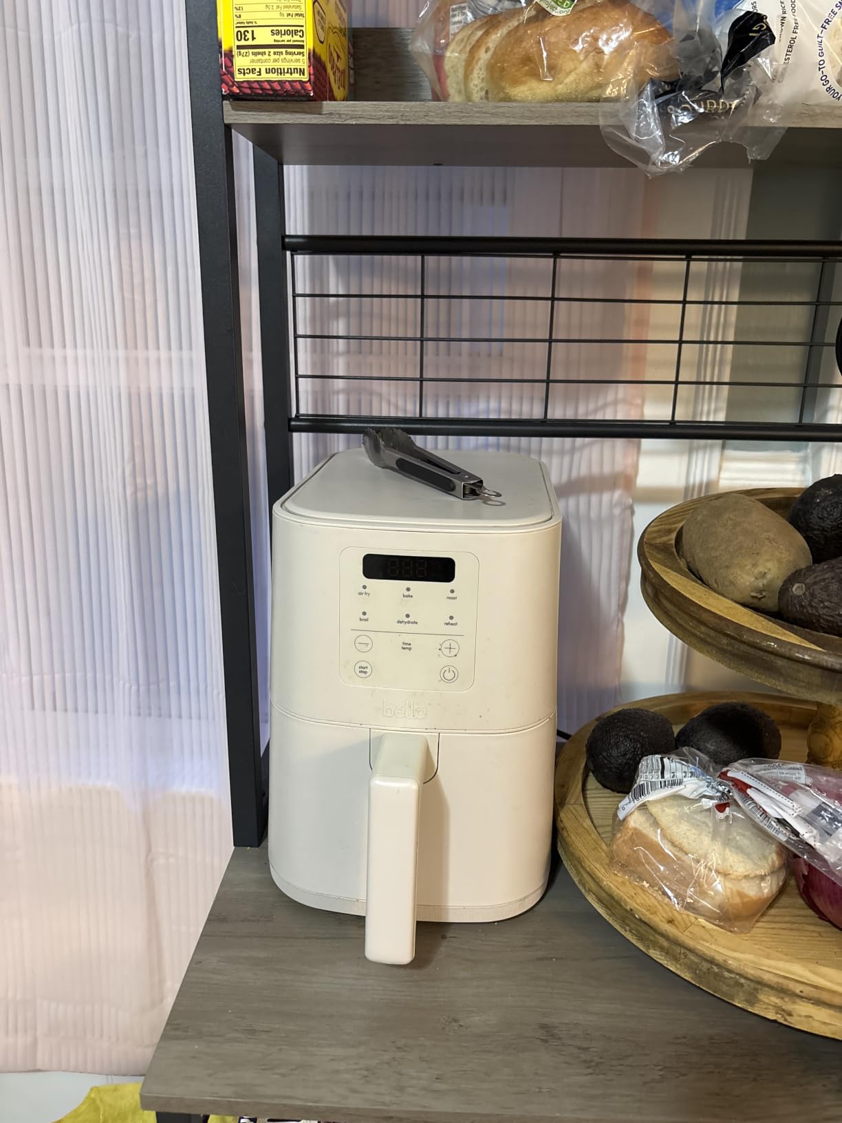 bella Fits-anywhere™ Slim 4qt Air Fryer, Non-Toxic Coating, Oatmilk customer photo 2