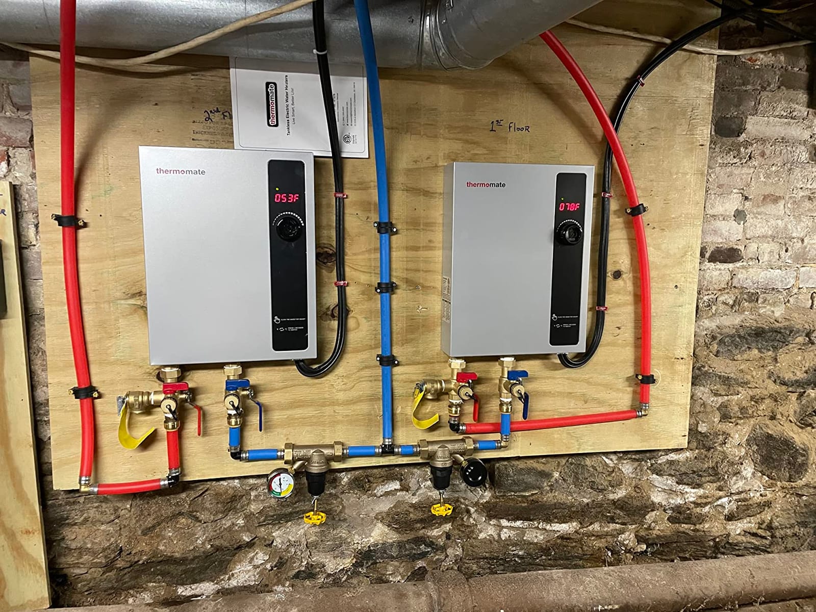 ThermoMate Tankless Water Heater Electric, 11kW 240 Volt On Demand Instant Hot Water Heater for Point of Use, Self-Modulating LED Display Knob Control, ETL Certified, 2.15GPM at 35°F Rise customer photo 2