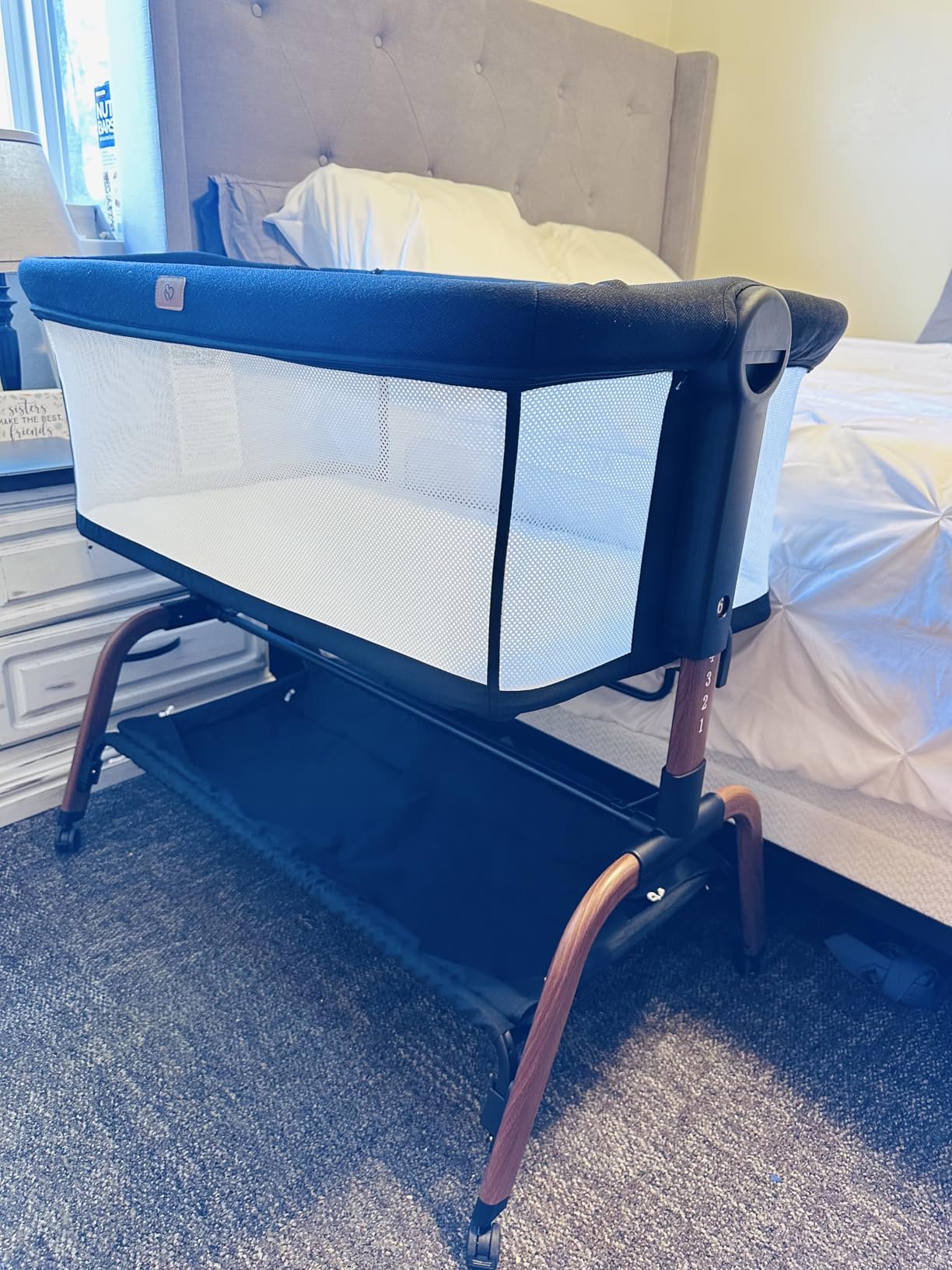 BabyBond Bassinet Bedside Crib, Stable and Secure Crib for Newborns, Beige customer photo 1