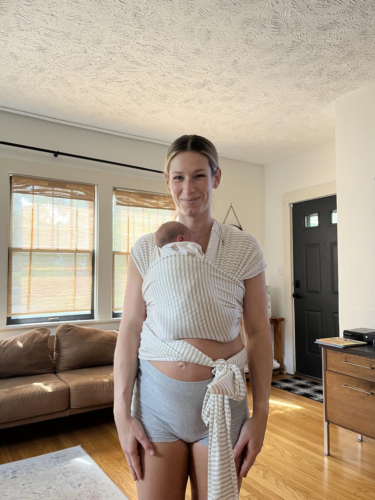Solly Baby Wrap, Newborn to Toddler Baby Carrier (8-25 Lbs), Basil customer photo 1